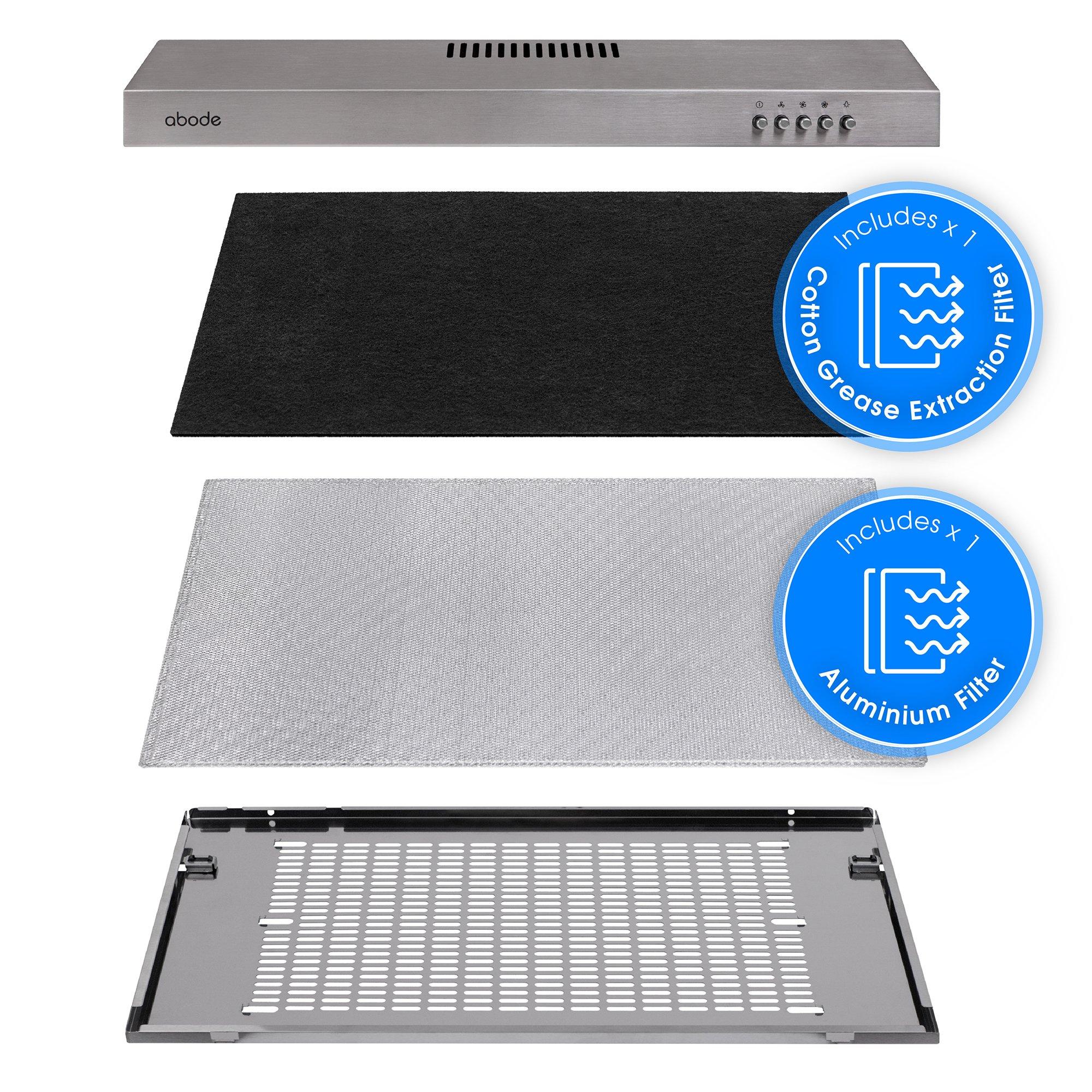 Stainless Steel - Abode - A60VSRCH0B1SS 60cm Manual Visor Cooker Hood - 8