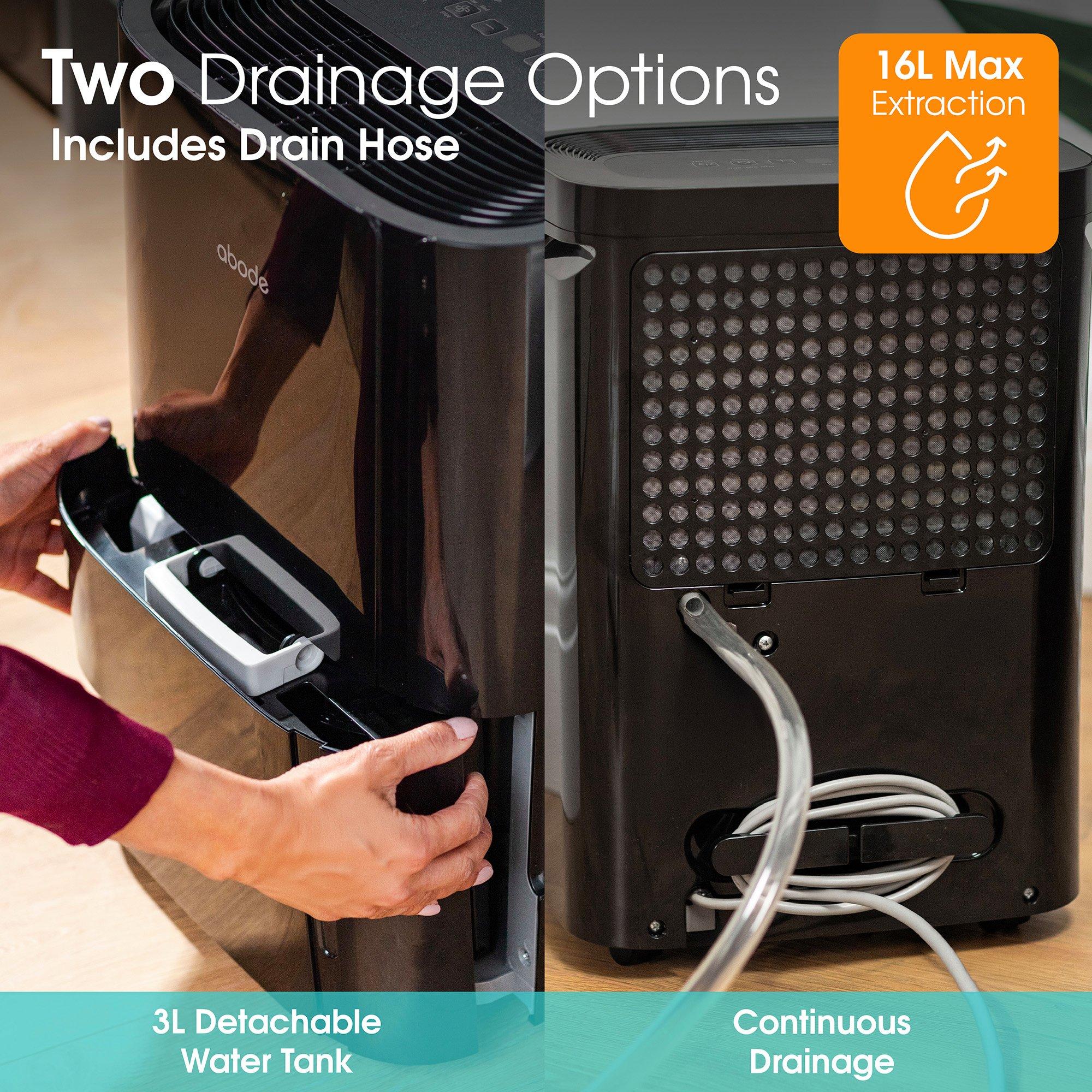 Black - Abode - ADH1601B 16L Dehumidifier in Black - 6