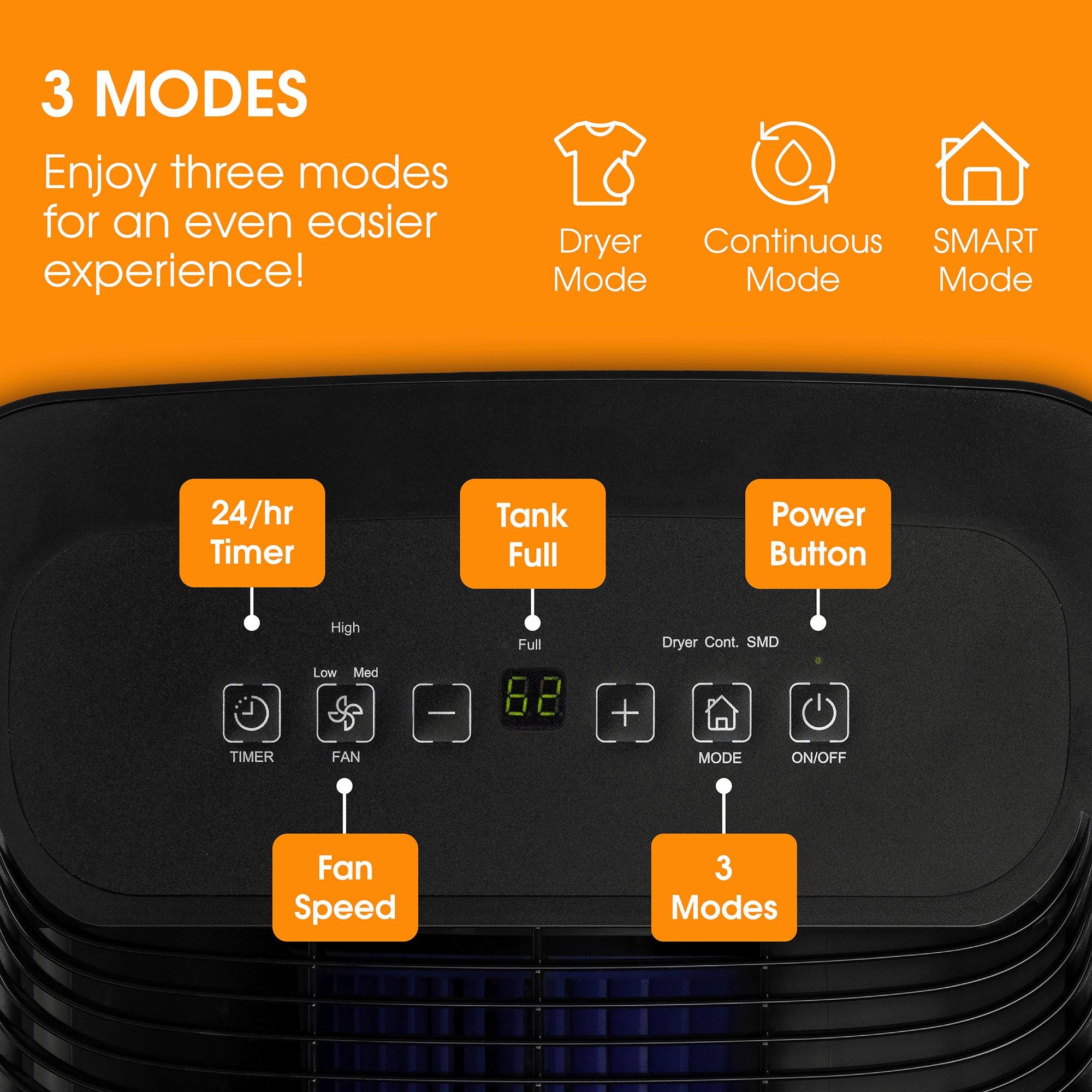 Black - Abode - ADH1601B 16L Dehumidifier in Black - 9