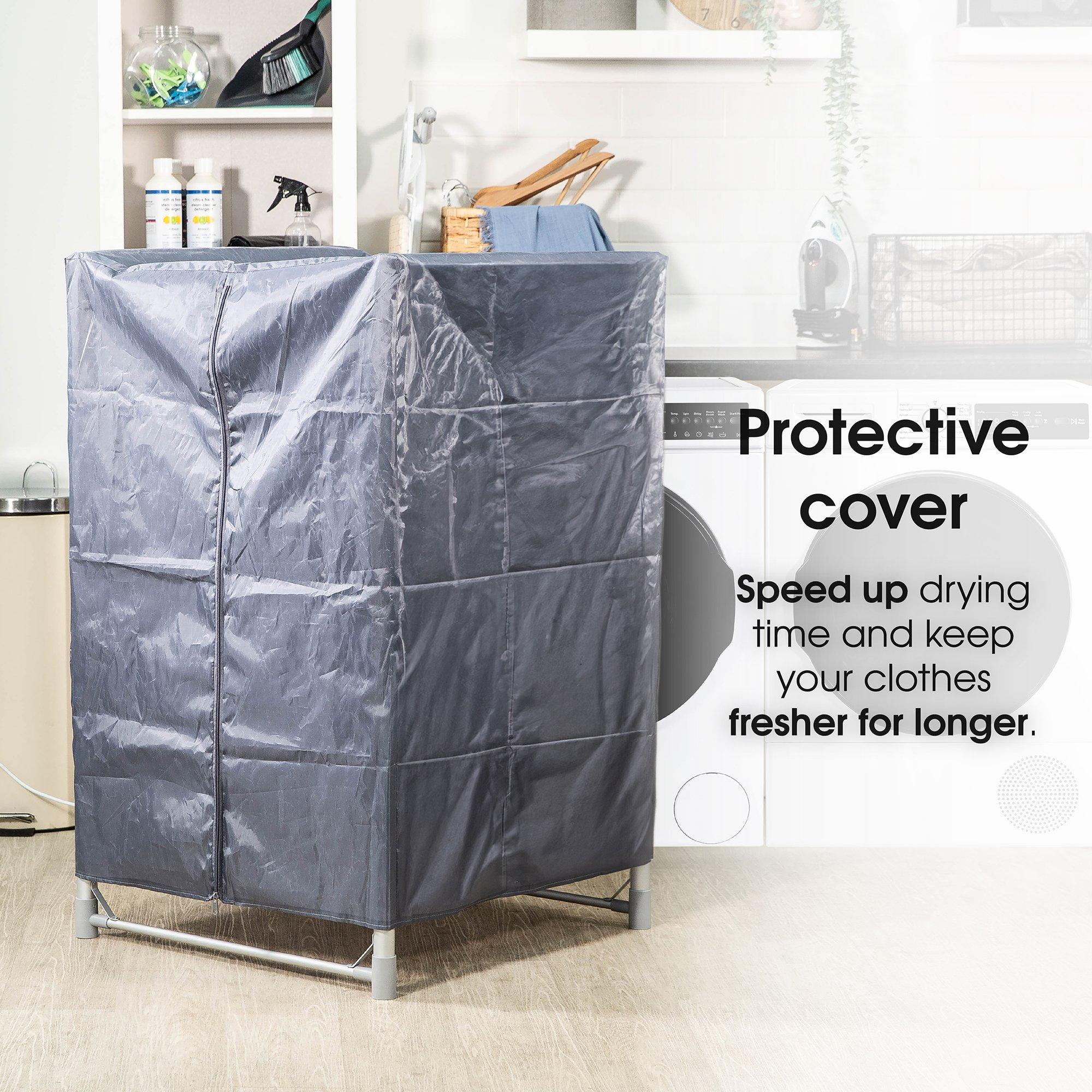 Silver - Abode - AECRD2003 3 Tiered Foldable Electric Airer- Silver - 4