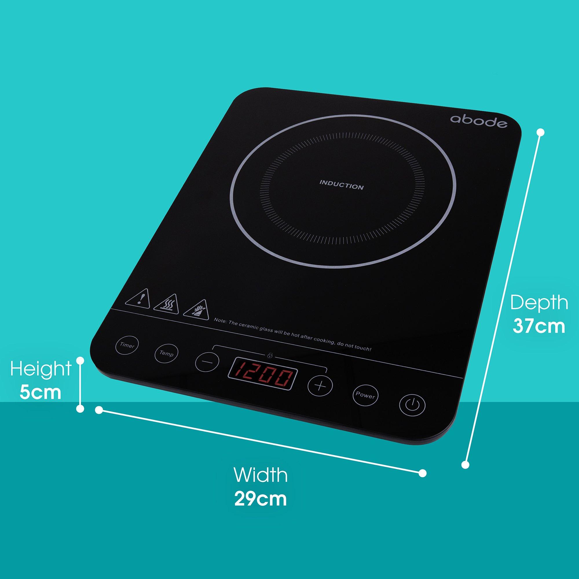 Black - Abode - AINDH1002 Single Induction Hob in Black - 2