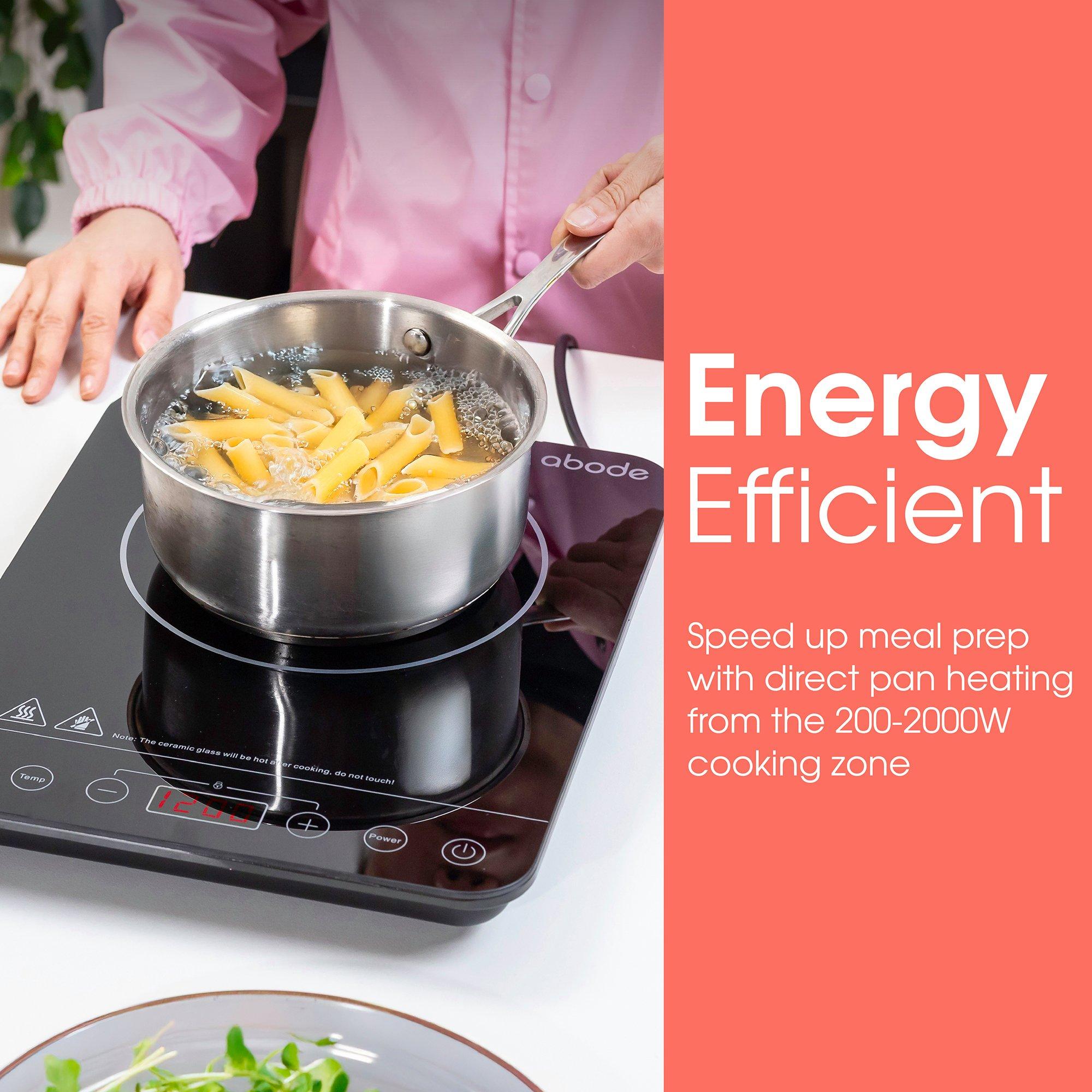 Black - Abode - AINDH1002 Single Induction Hob in Black - 4