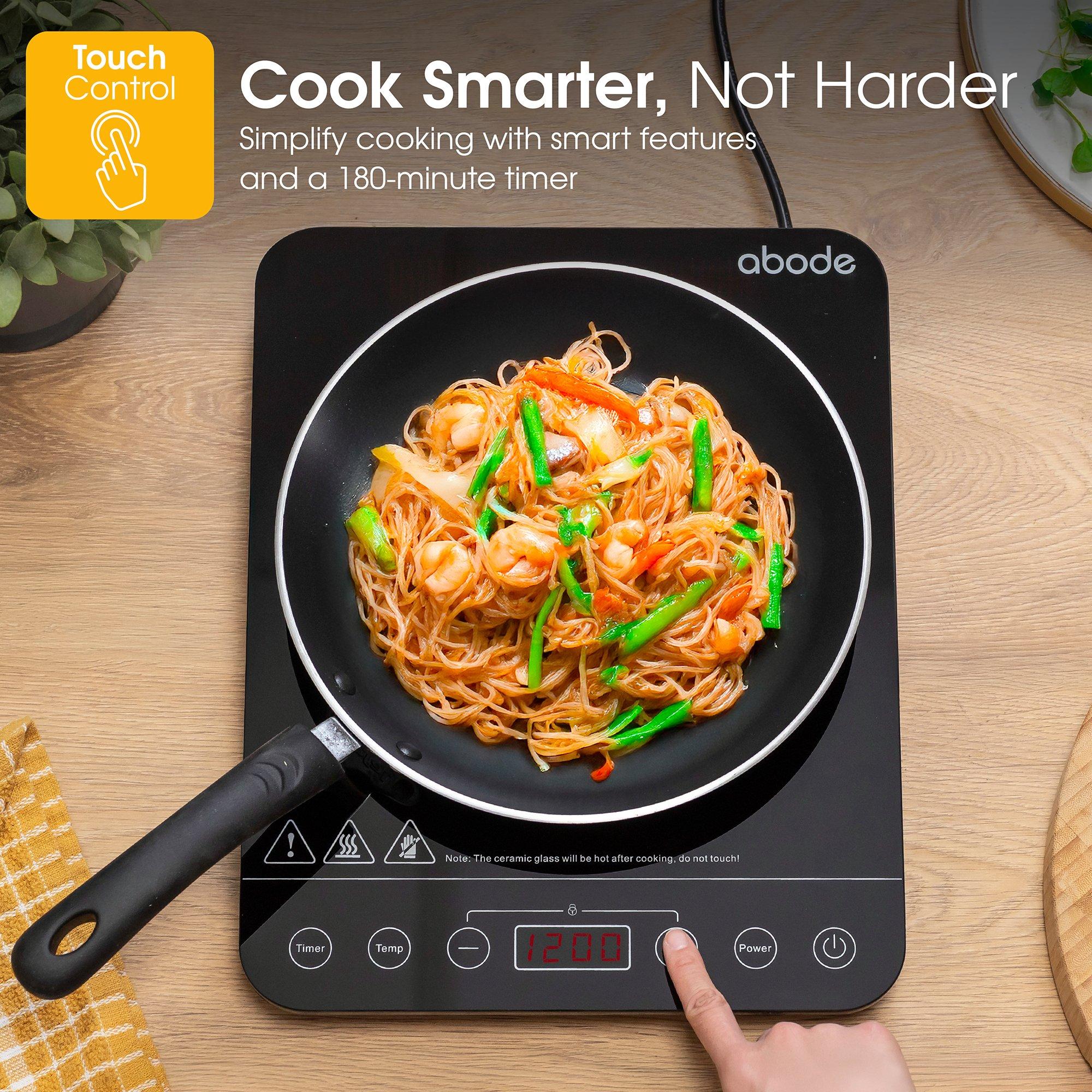 Black - Abode - AINDH1002 Single Induction Hob in Black - 5