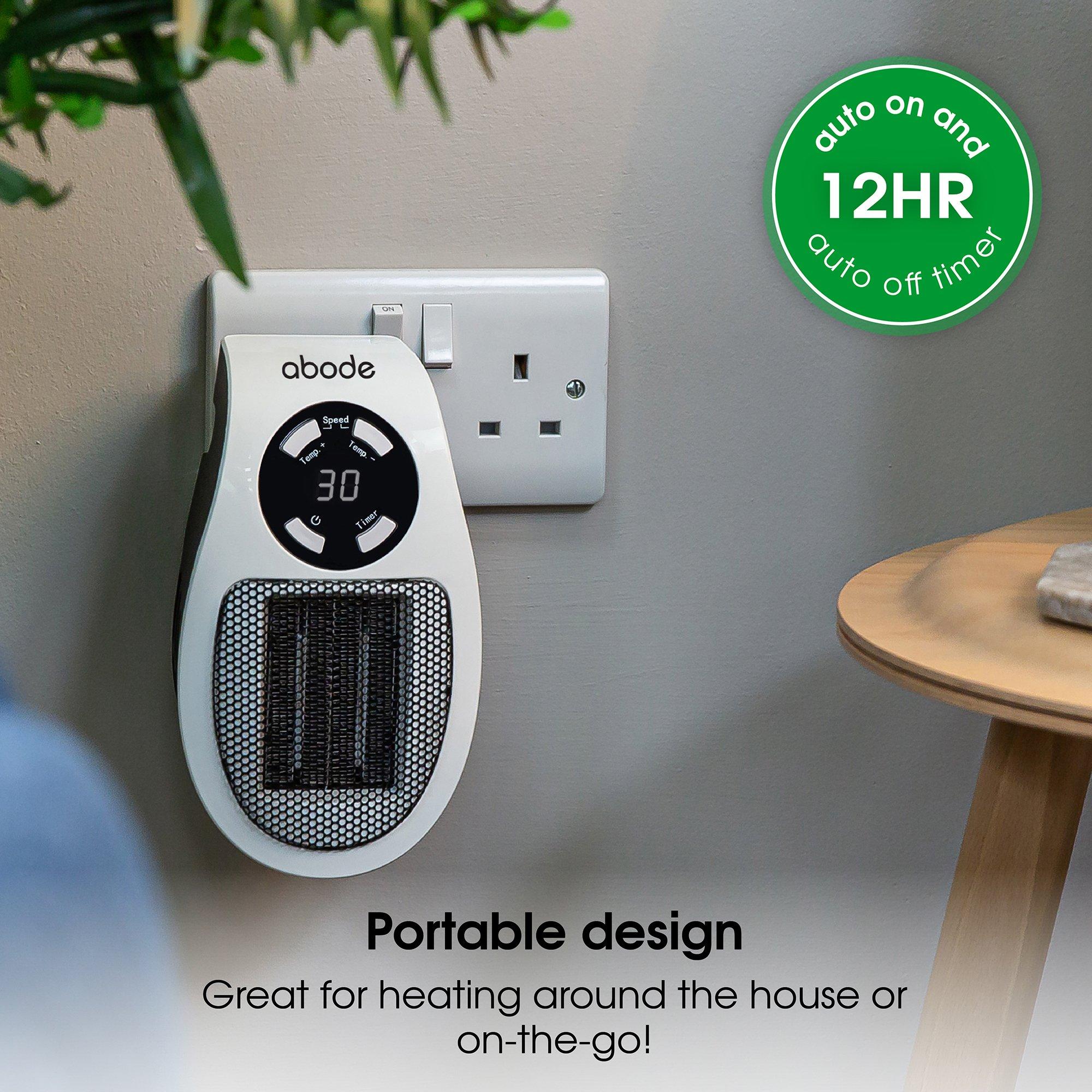 White - Abode - APH1001 Ceramic Plug-in Heater in White - 6