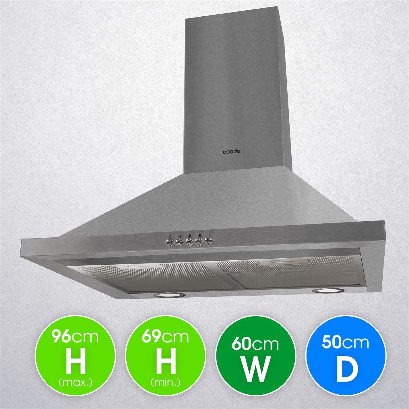 Abode  Asch6031ss 60Cm Chimney Cooker Hood - Stainless Steel - 60CM