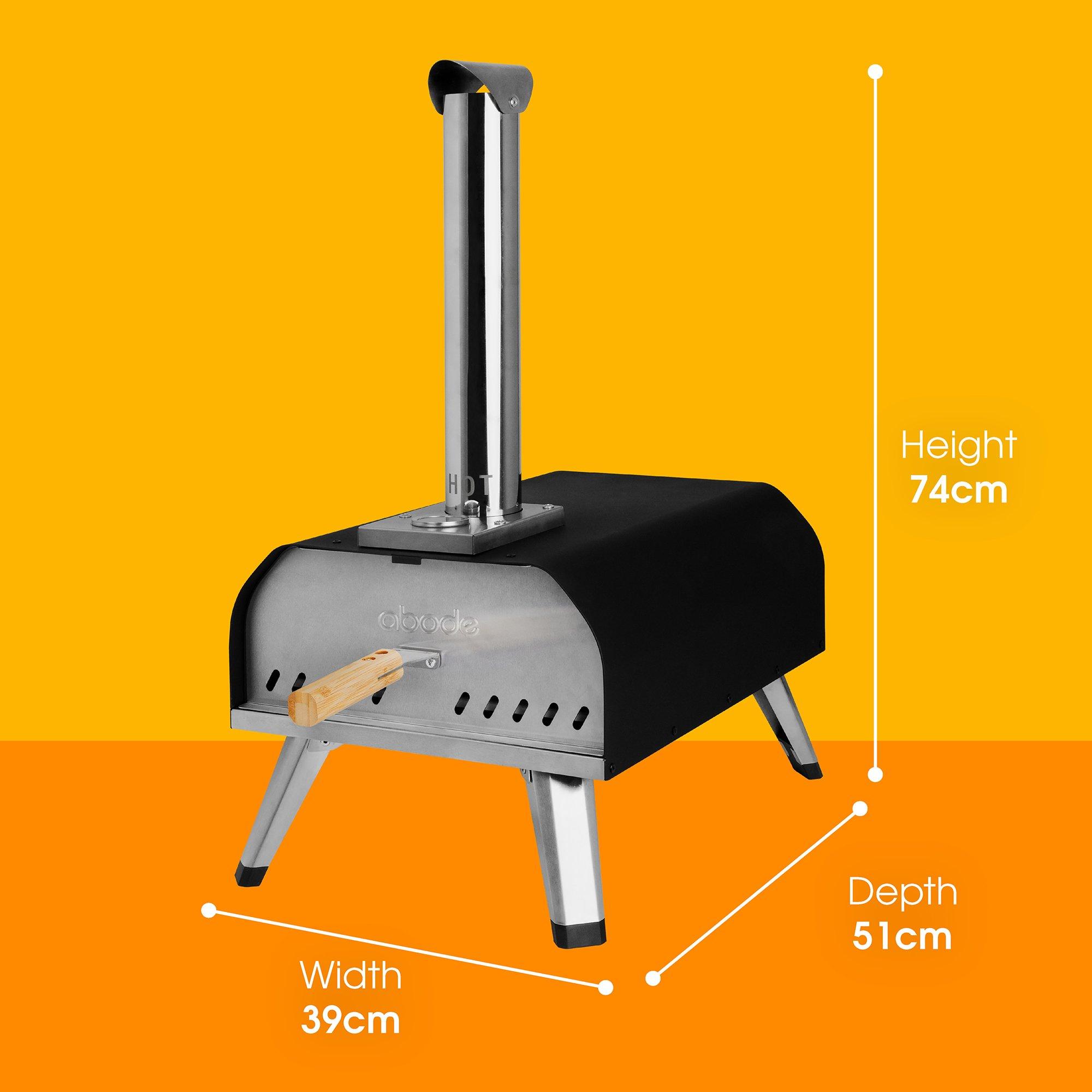 Black - Abode - AWPPO01BPC 13” Wood Pellet Pizza Oven - 2