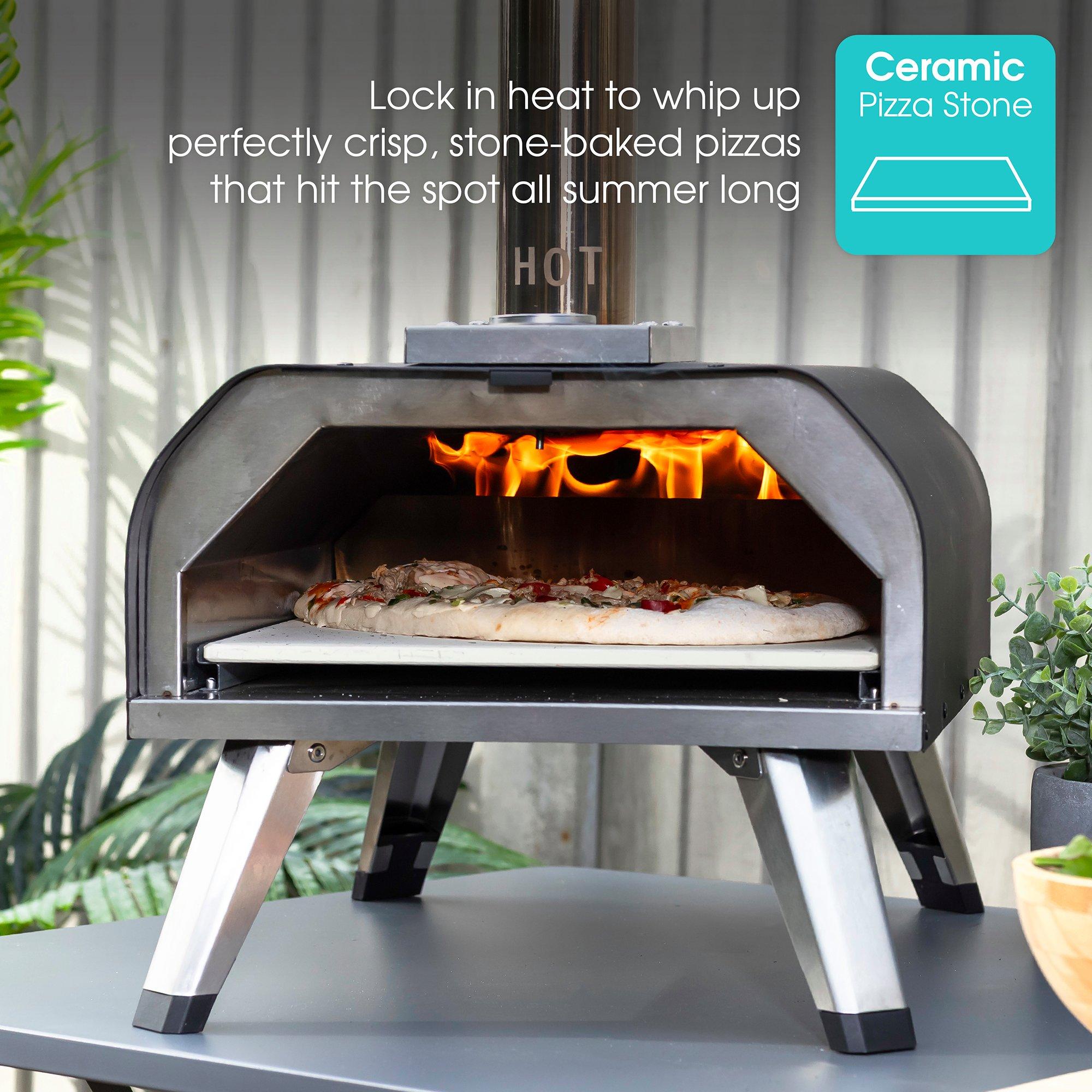 Black - Abode - AWPPO01BPC 13” Wood Pellet Pizza Oven - 7