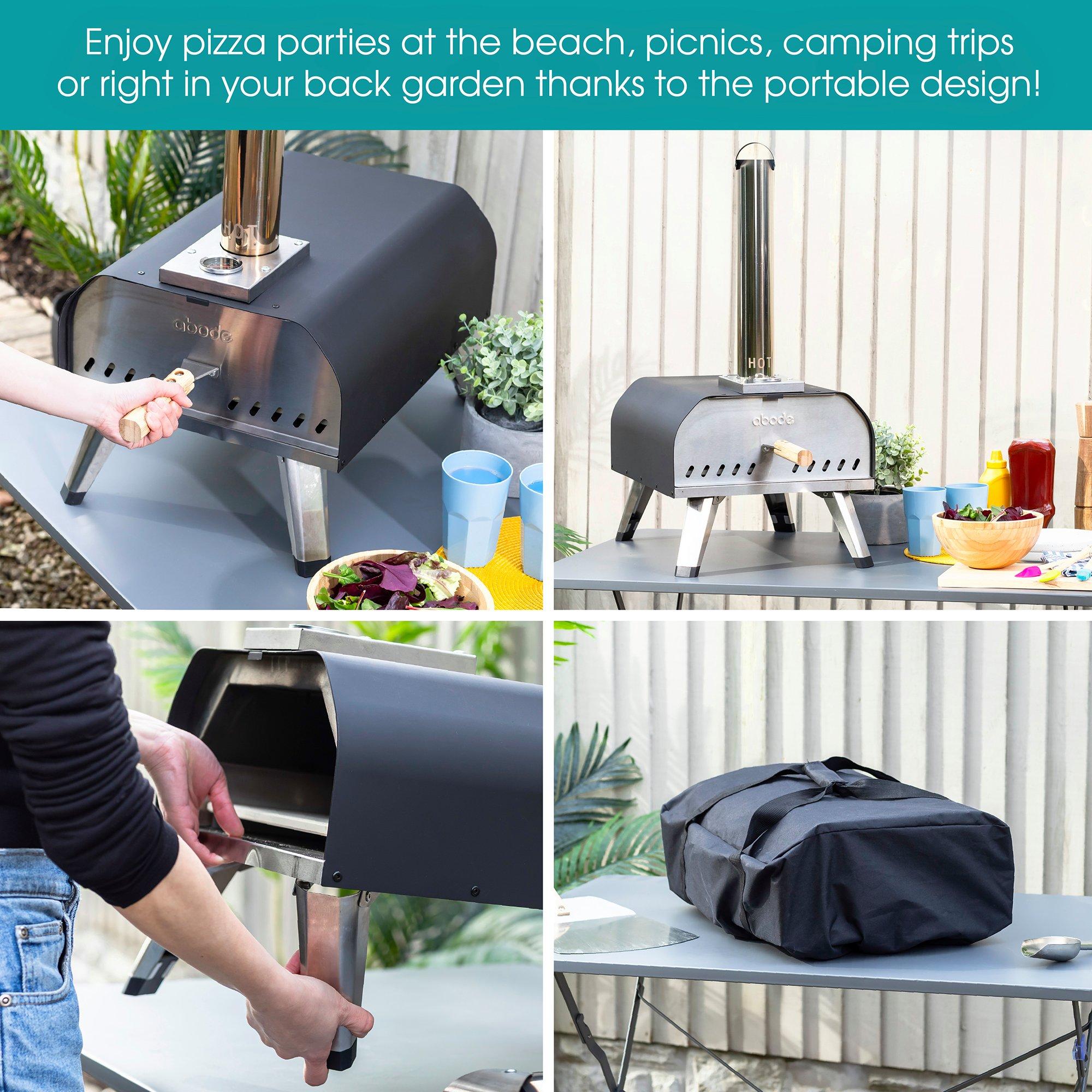 Black - Abode - AWPPO01BPC 13” Wood Pellet Pizza Oven - 8