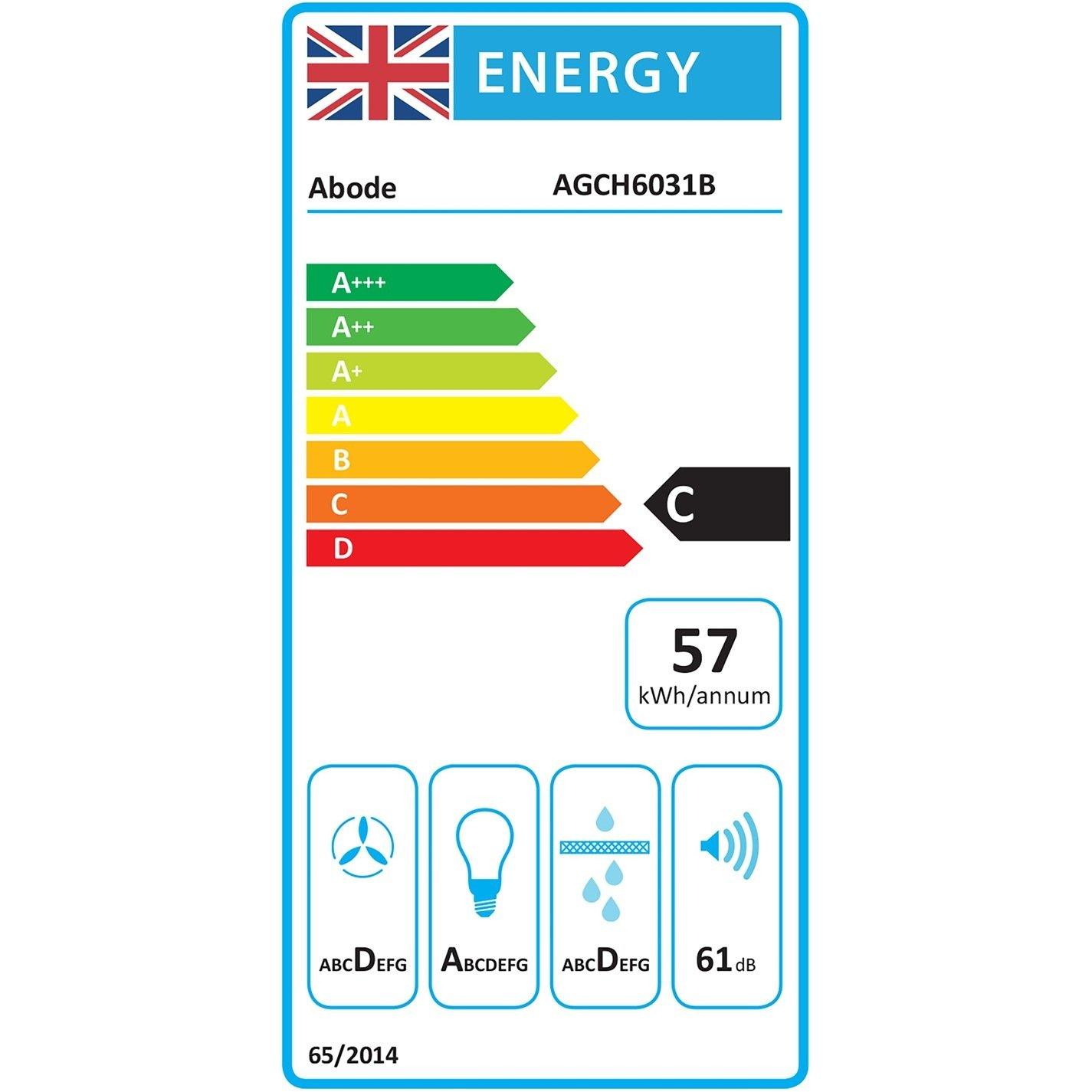 Black - Abode - AGCH6031B 60cm Curved Glass Cooker Hood - Black - 7