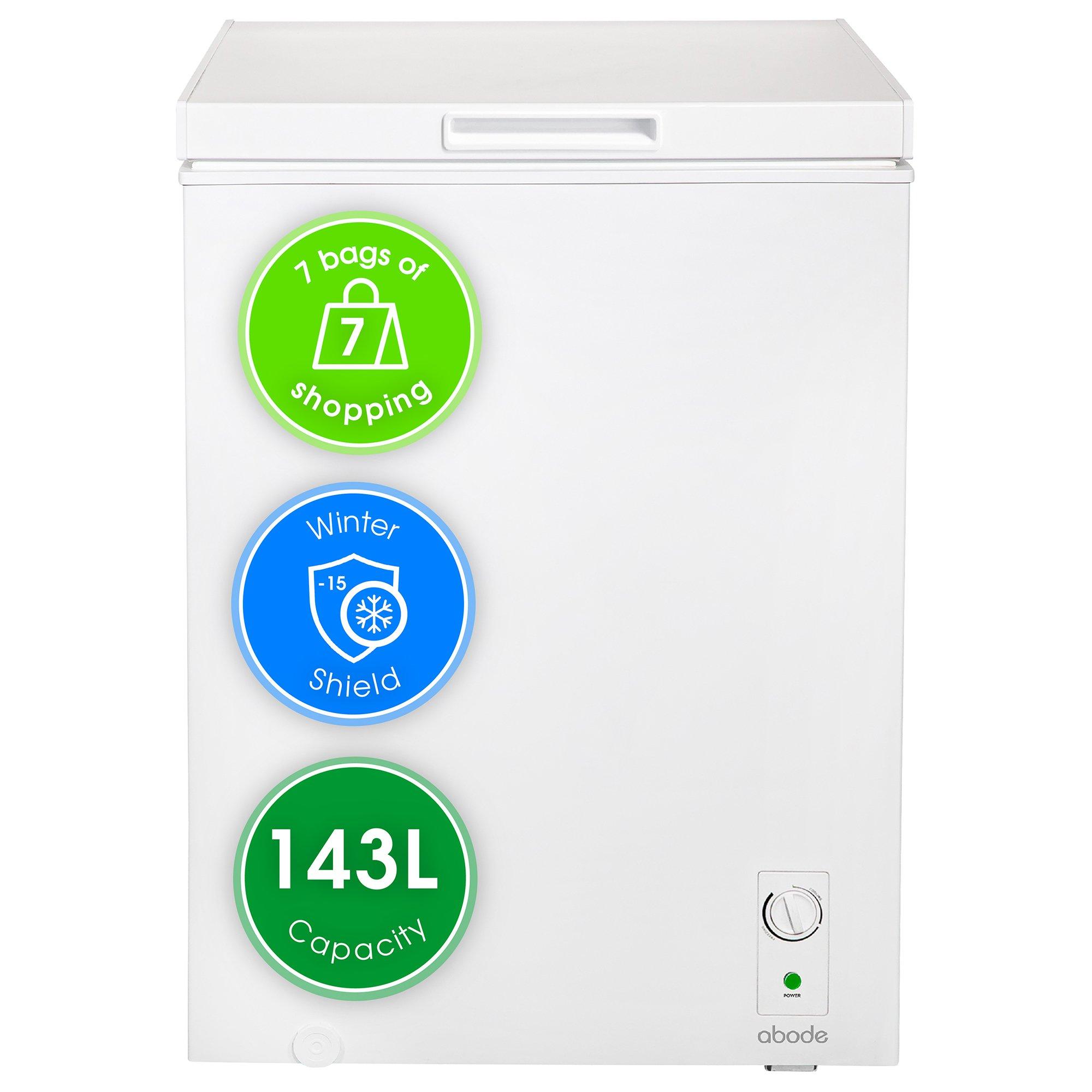 White - Abode - A142CF0E1W 143L Chest Freezer - White - 1