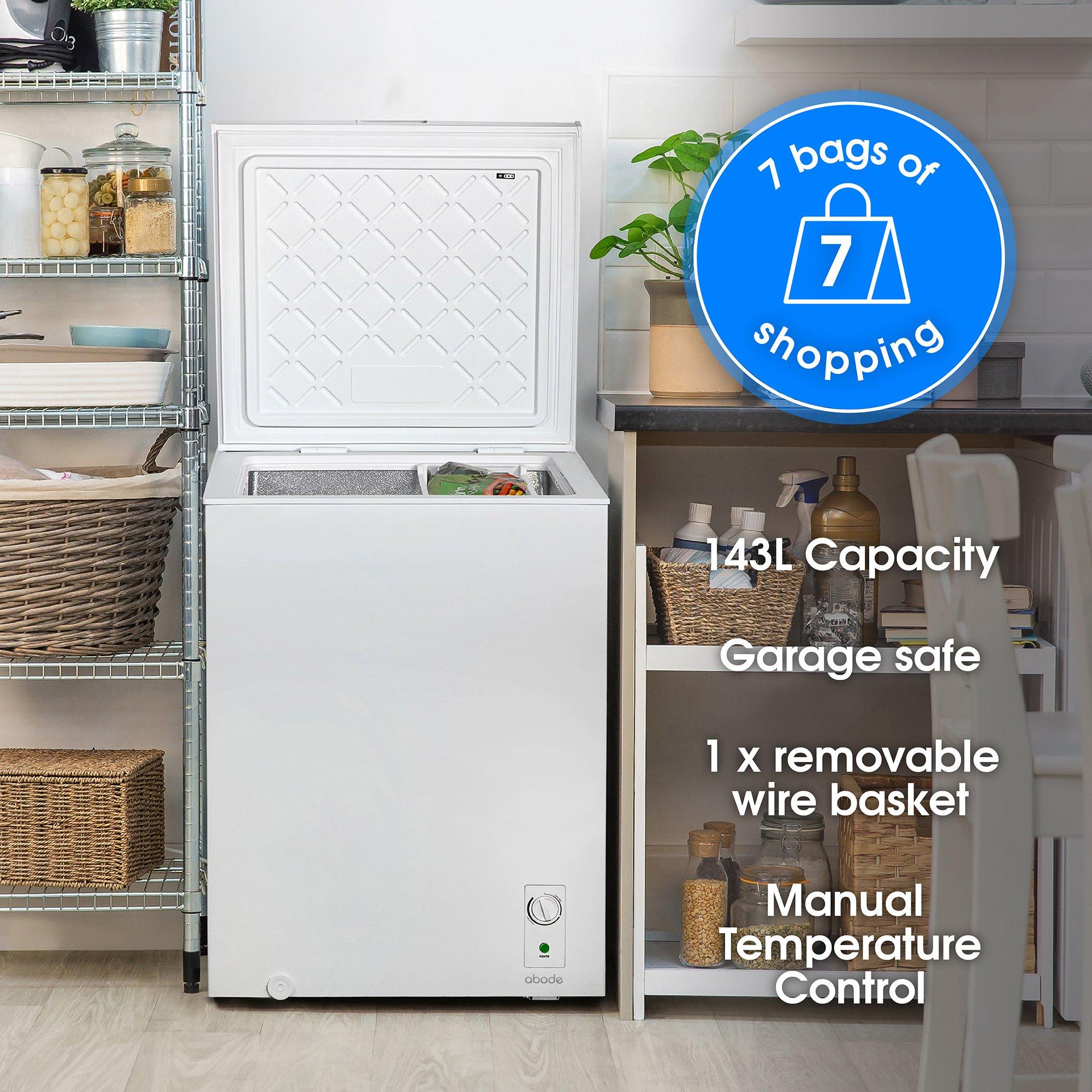 White - Abode - A142CF0E1W 143L Chest Freezer - White - 4