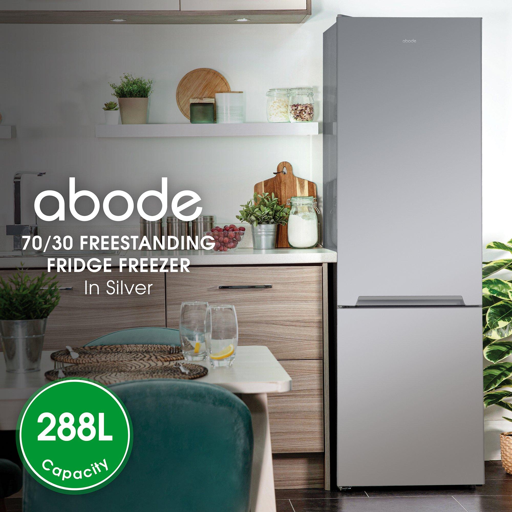 Silver - Abode - A180FF541E1S 288L 70/30 Fridge Freezer in Silver - 3