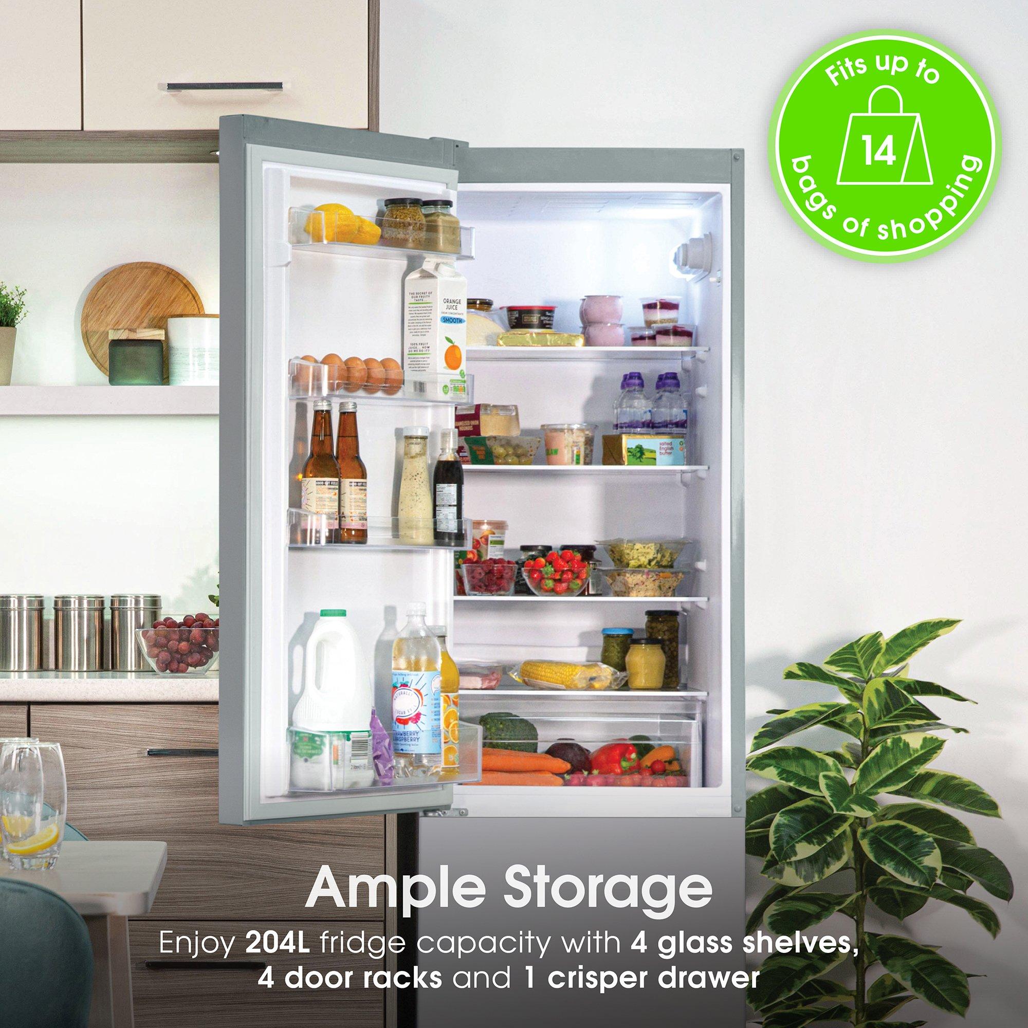 Silver - Abode - A180FF541E1S 288L 70/30 Fridge Freezer in Silver - 4