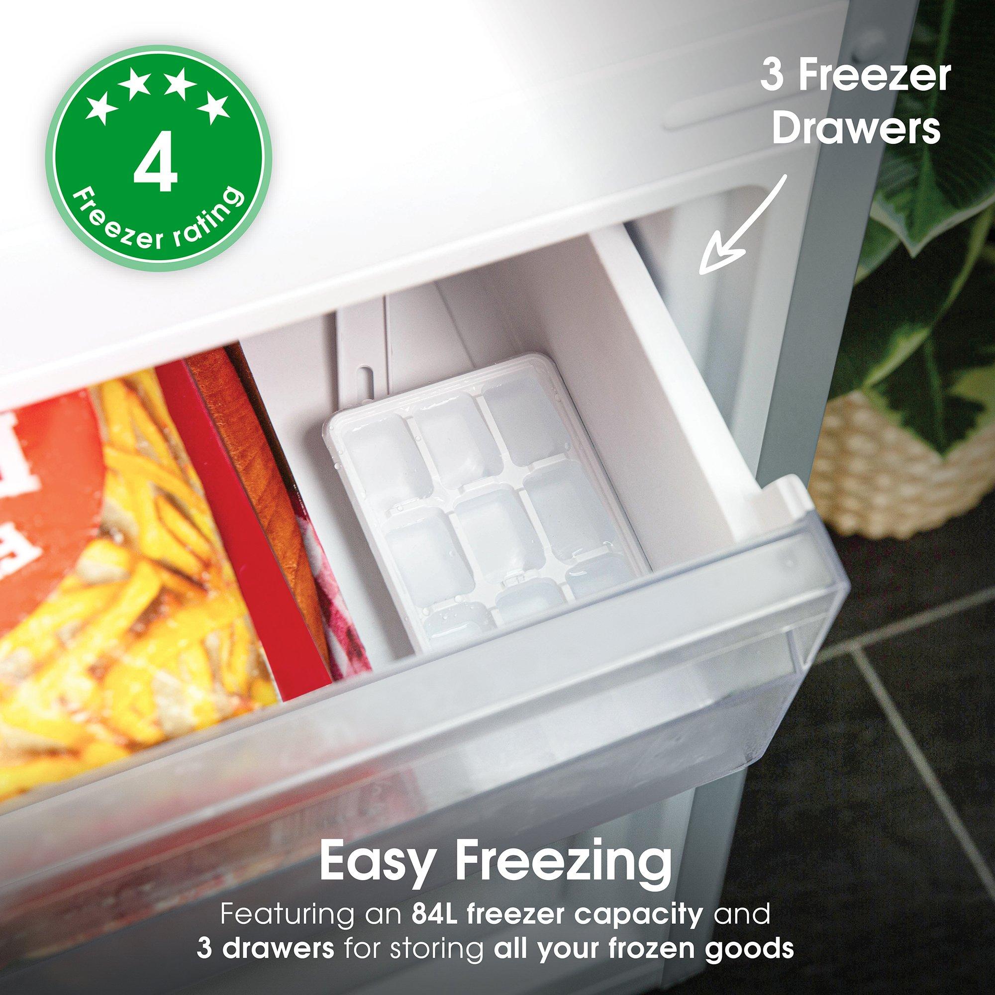 Silver - Abode - A180FF541E1S 288L 70/30 Fridge Freezer in Silver - 6