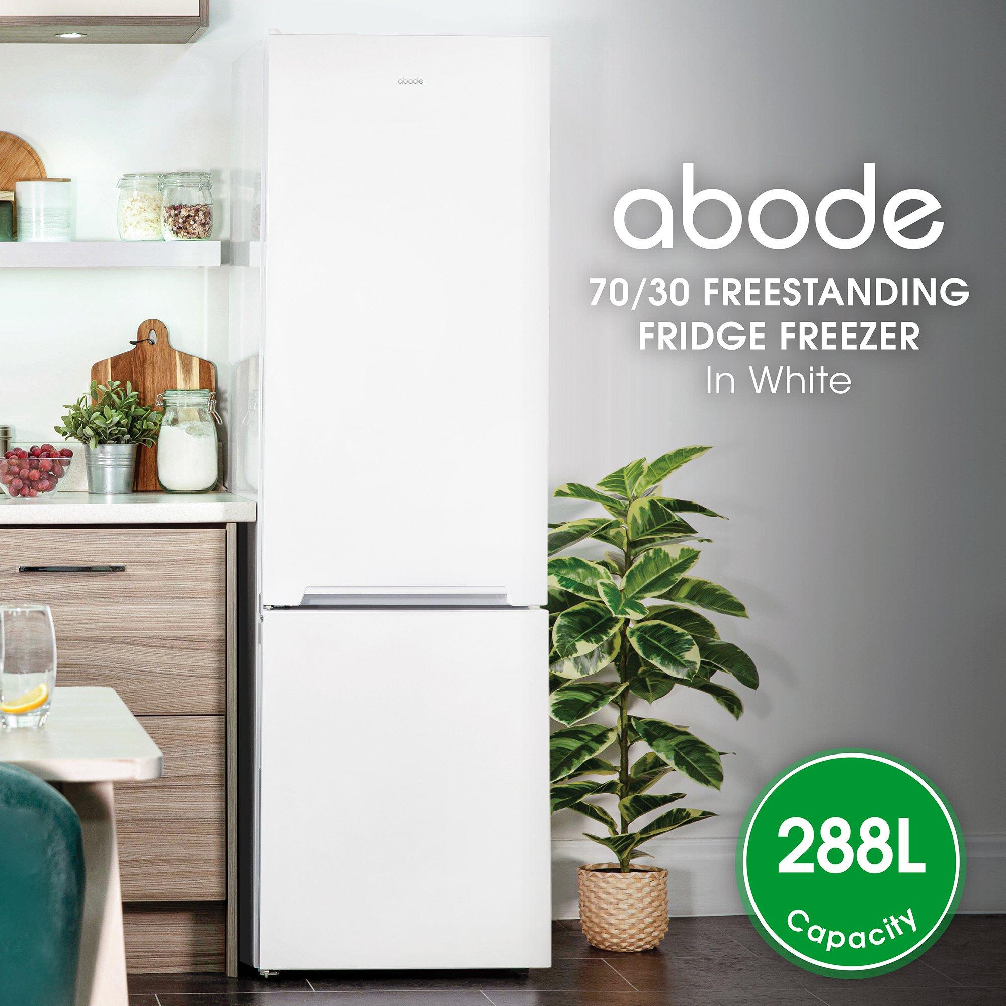 White - Abode - A180FF541E1W 288L 70/30 Fridge Freezer in White - 3