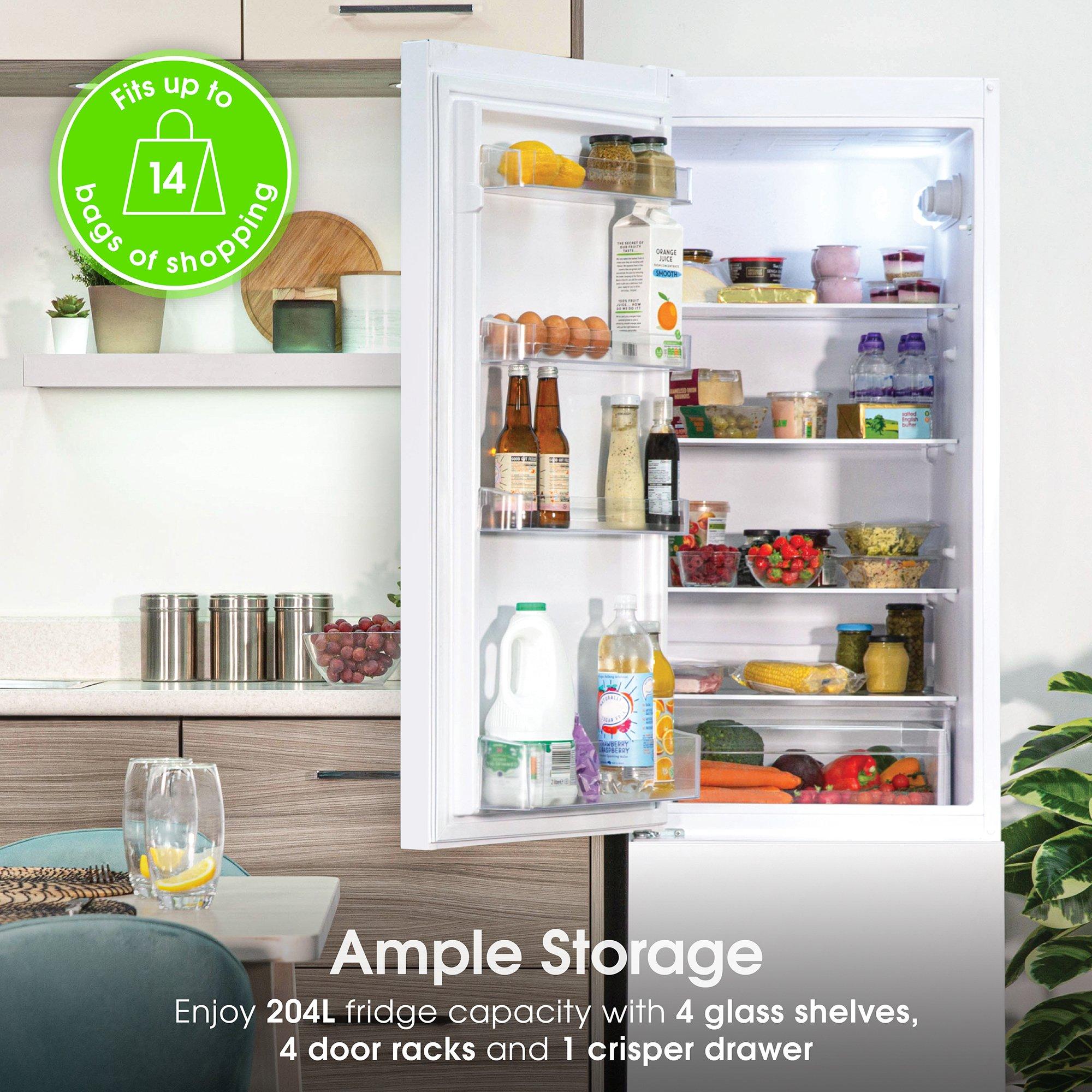 White - Abode - A180FF541E1W 288L 70/30 Fridge Freezer in White - 4