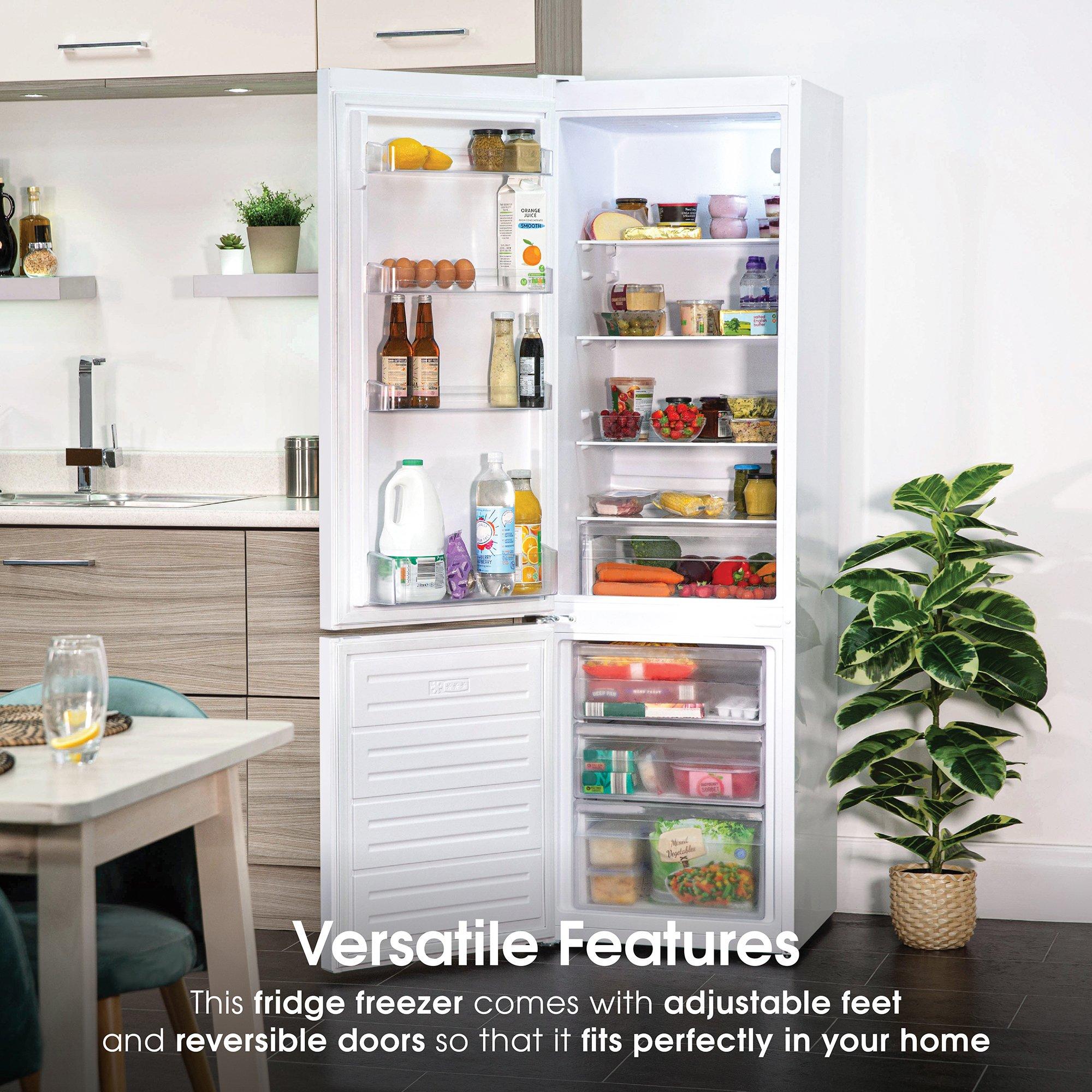 White - Abode - A180FF541E1W 288L 70/30 Fridge Freezer in White - 7
