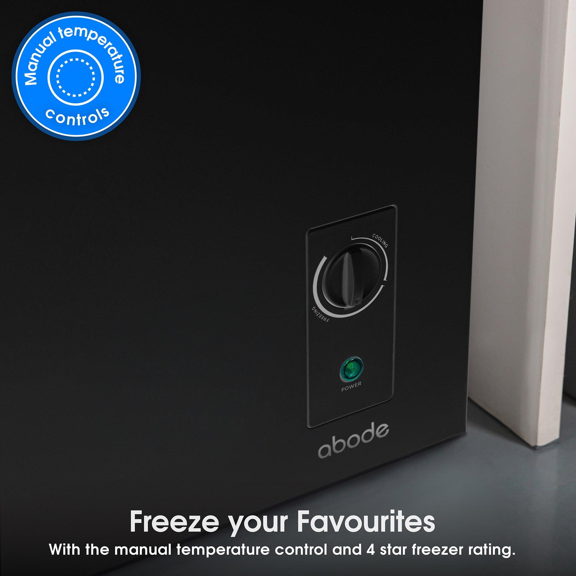 Black - Abode - A198CF0E1B 198L Chest Freezer in Black - 6
