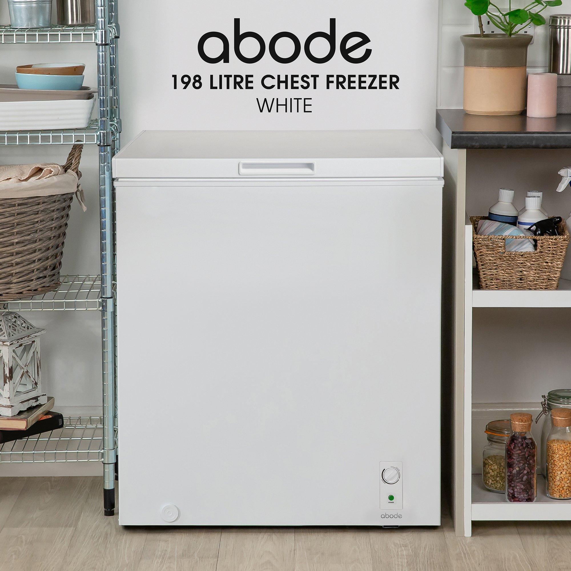 White - Abode - A198CF0E1W 198L Chest Freezer in White - 3