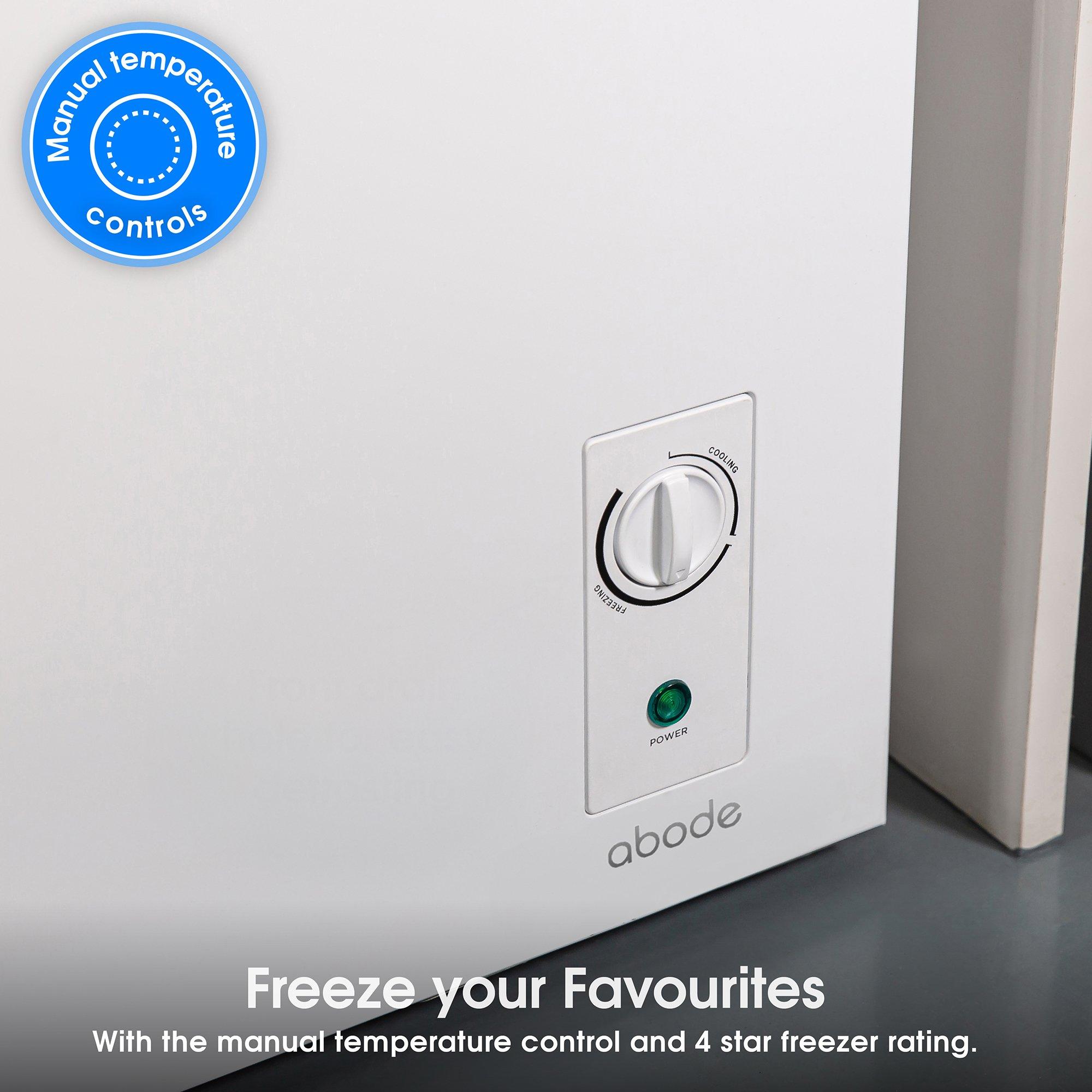 White - Abode - A198CF0E1W 198L Chest Freezer in White - 6