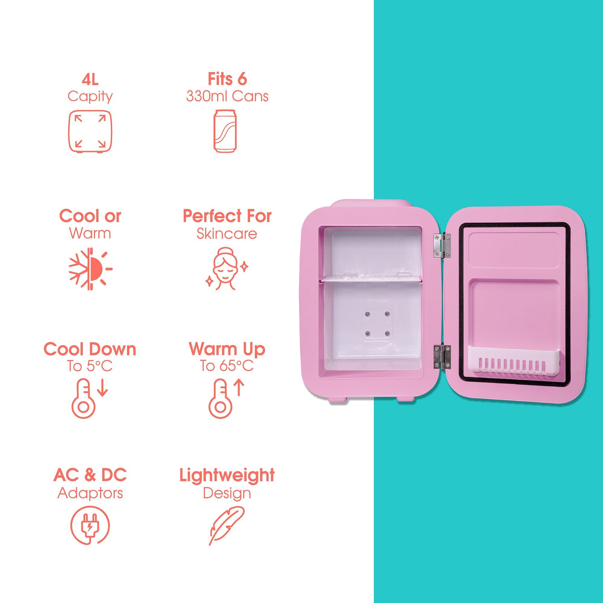 Pink - Abode - A4CLR201P Retro 4L Cooler in Pink - 9