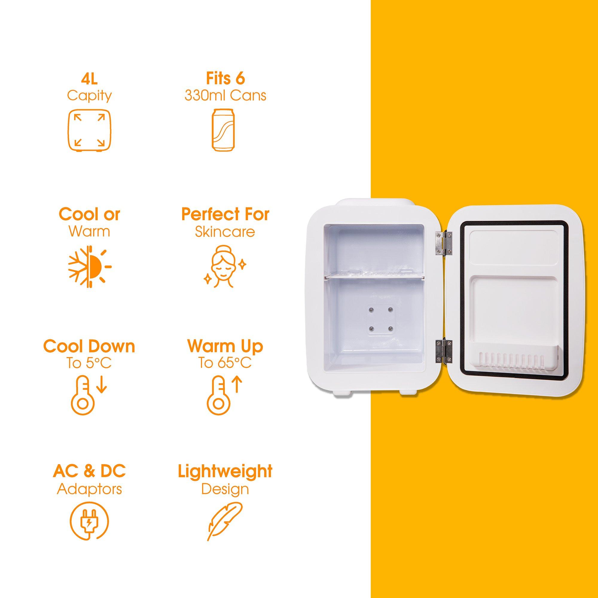 White - Abode - A4CLR201W Retro 4L Cooler in White - 9