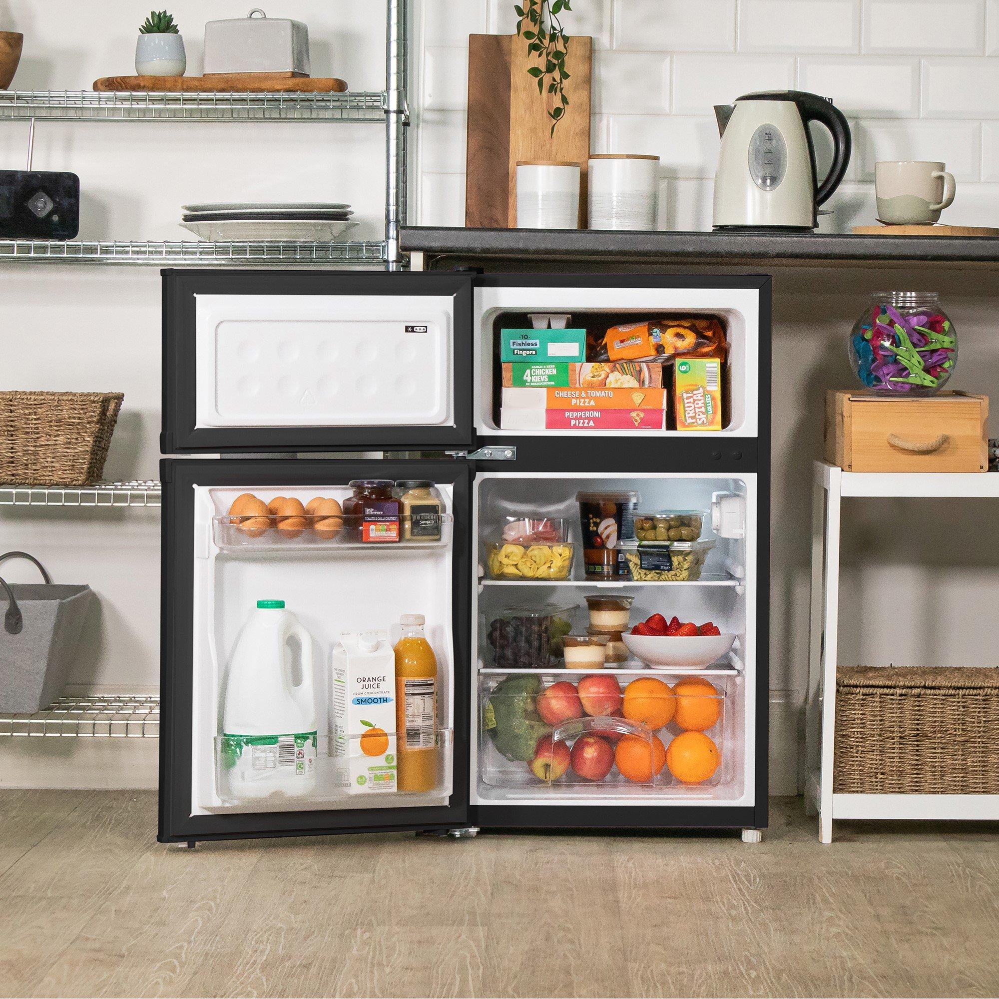 Black - Abode - A85UCFF482E1B Undercounter Fridge Freezer - Black - 5