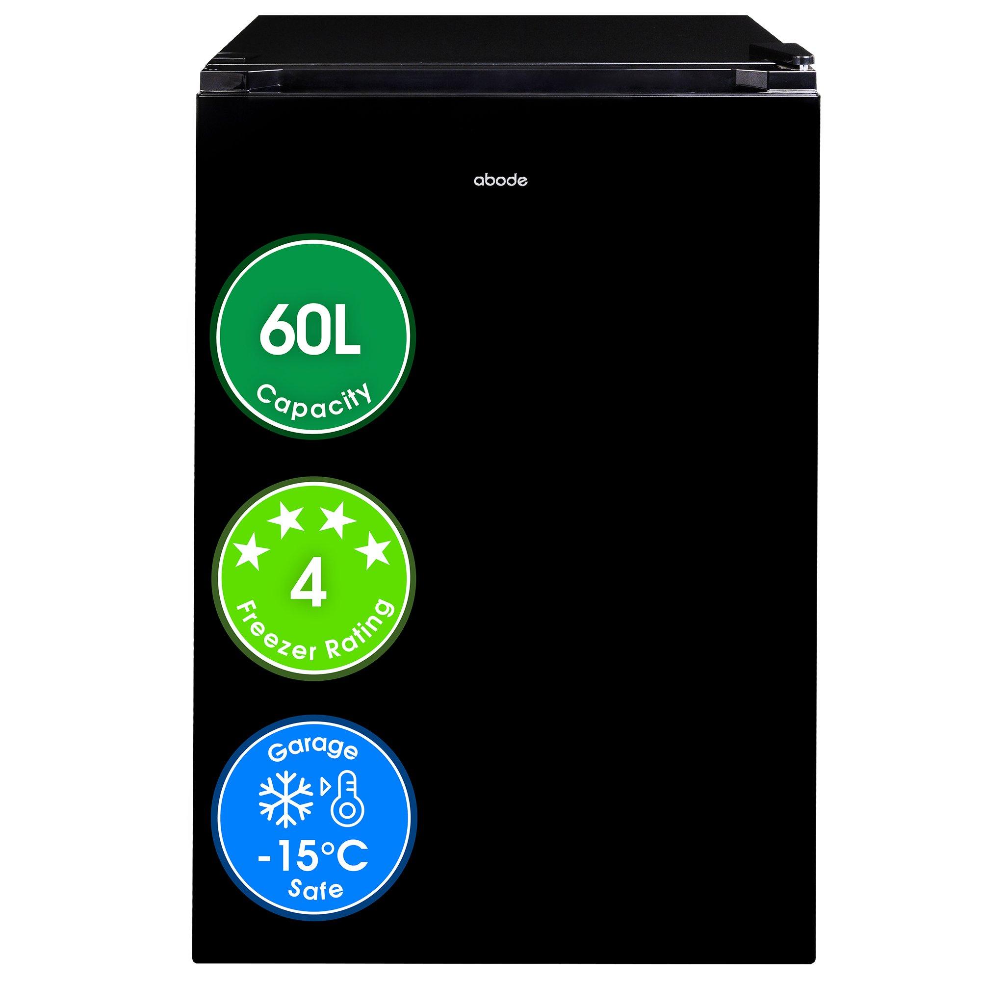 Black - Abode - A85UCFZ482E1B 60L Undercounter Freezer in Black - 1
