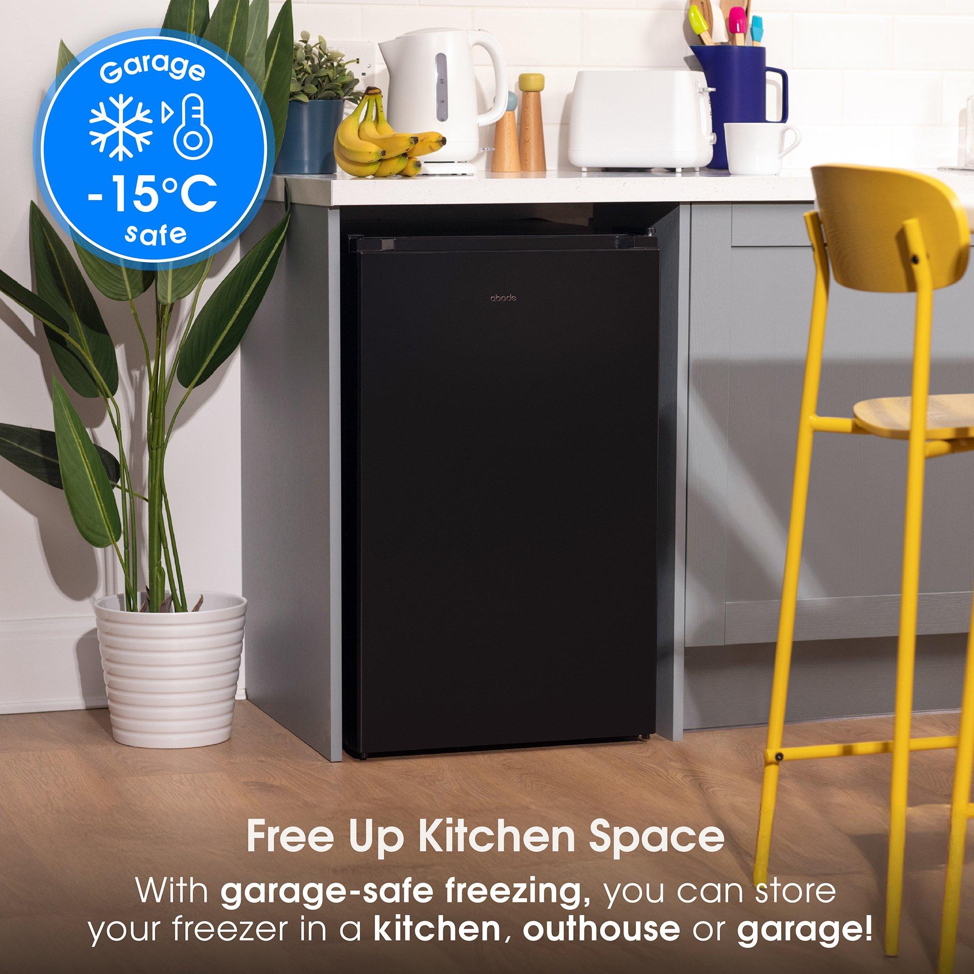 Black - Abode - A85UCFZ482E1B 60L Undercounter Freezer in Black - 6