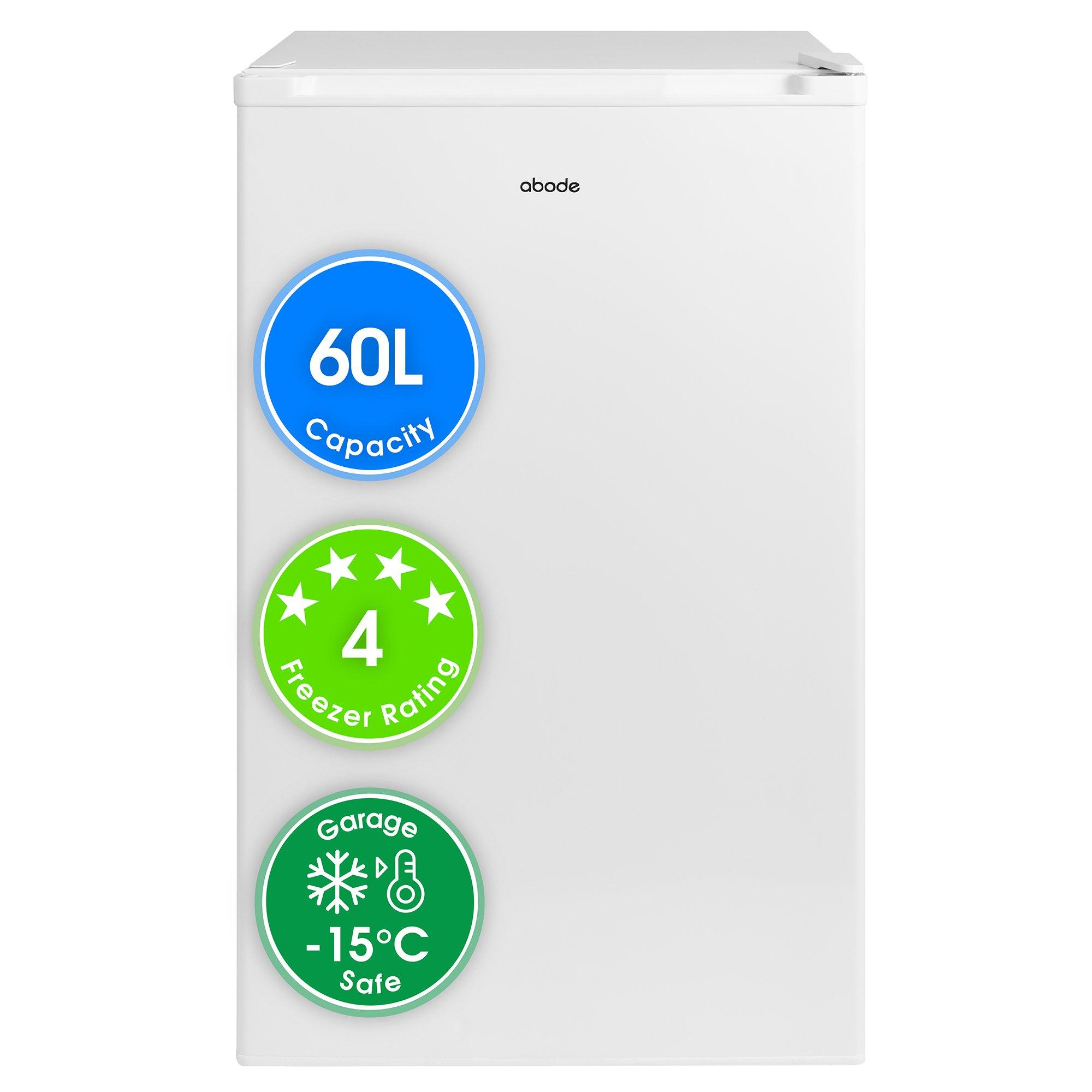 White - Abode - A85UCFZ482E1W 60L Undercounter Freezer in White - 1