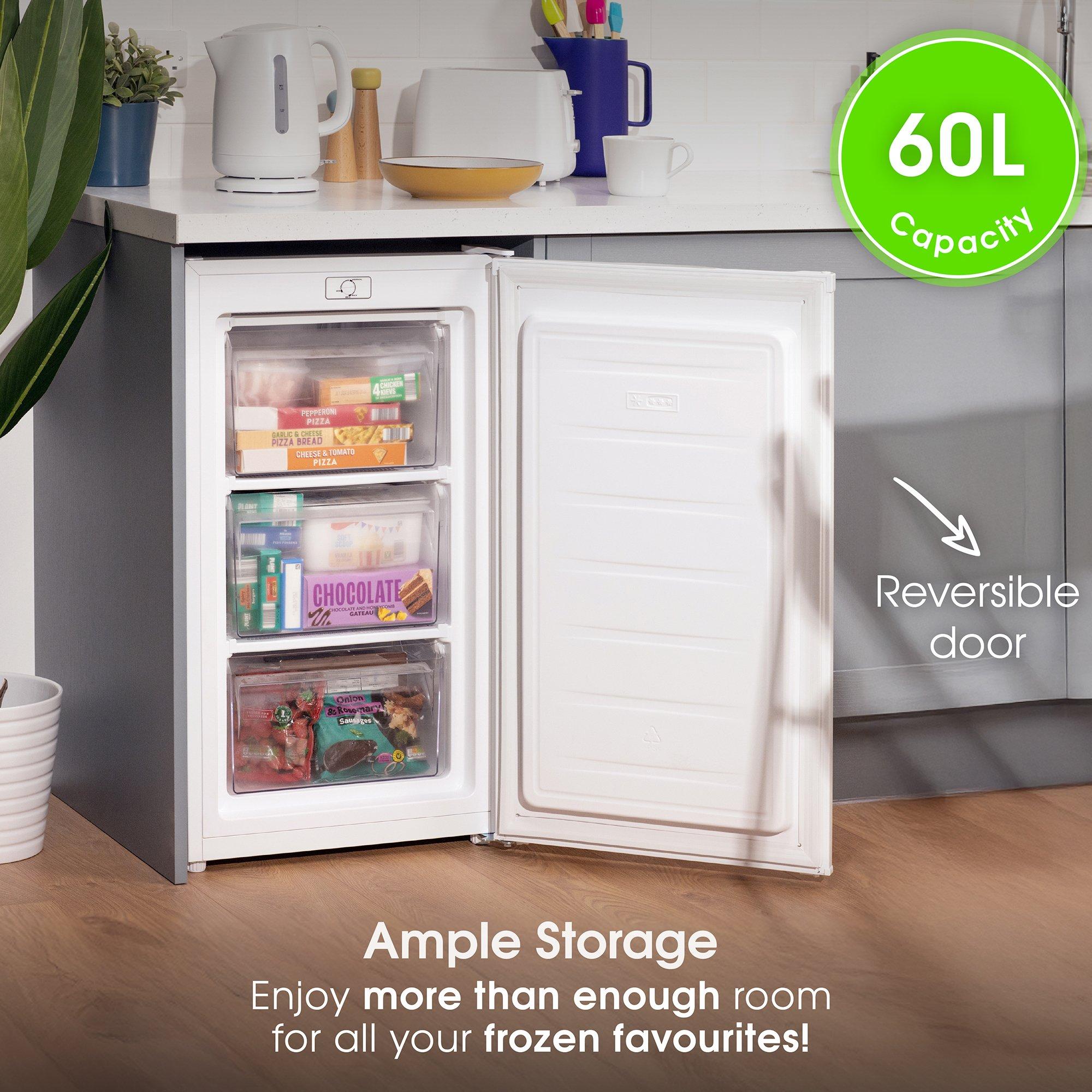 White - Abode - A85UCFZ482E1W 60L Undercounter Freezer in White - 4