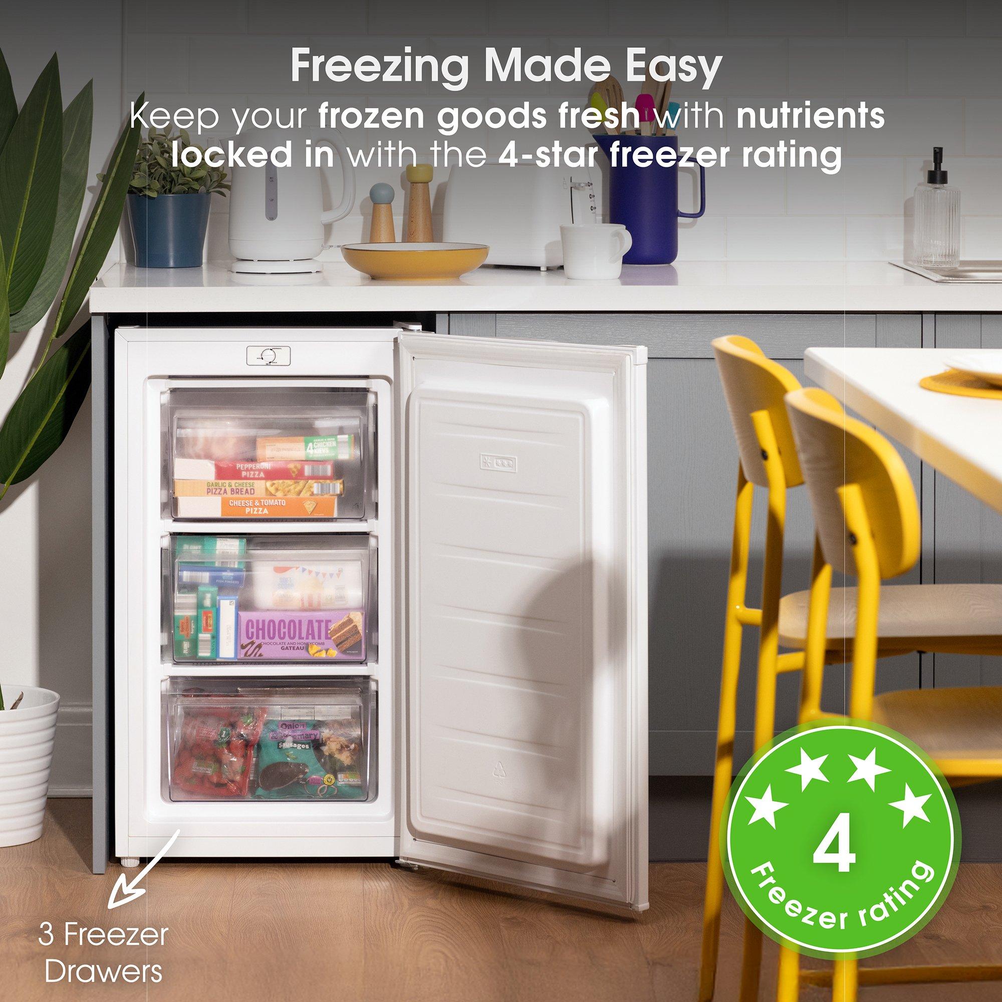 White - Abode - A85UCFZ482E1W 60L Undercounter Freezer in White - 5