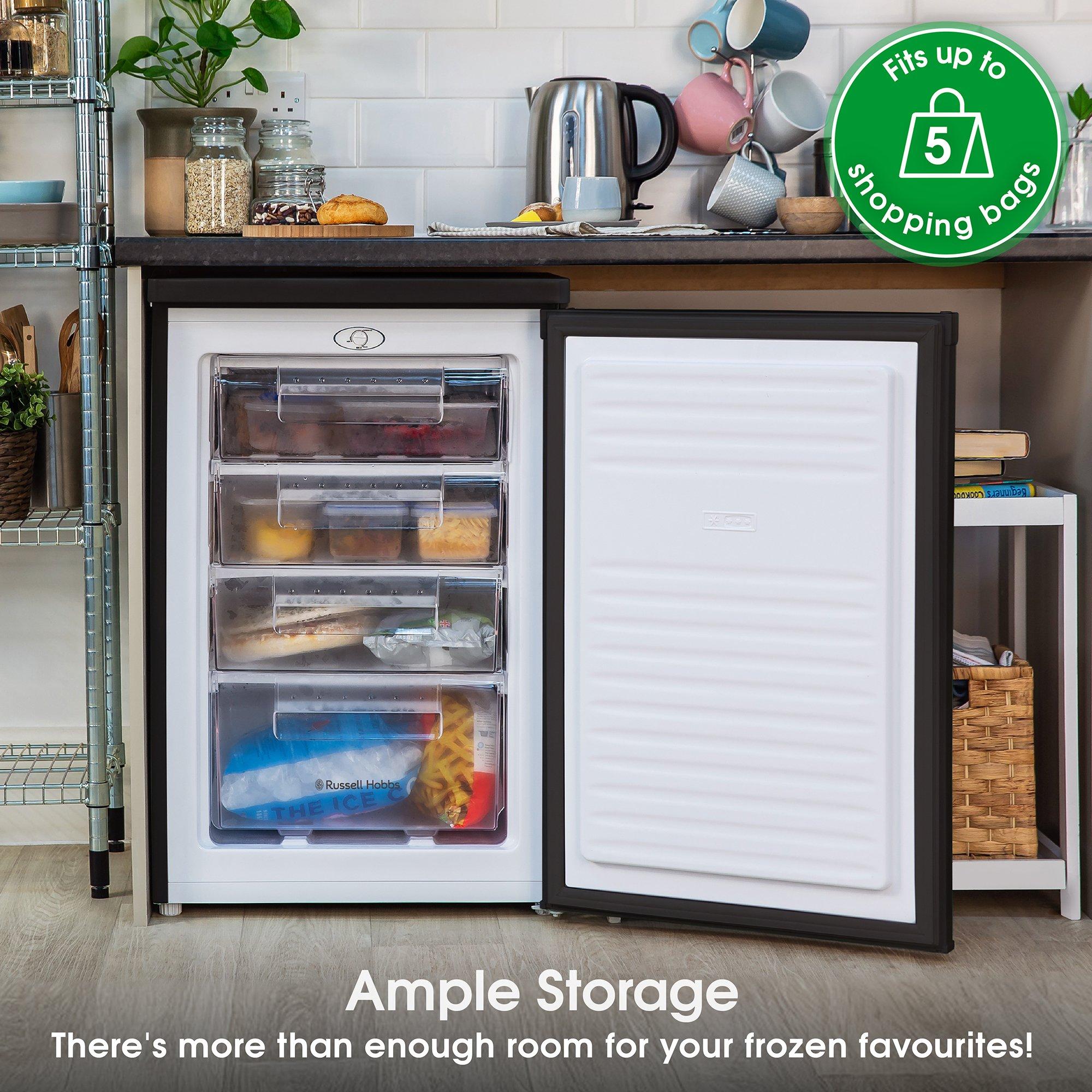 Black - Abode - A85UCFZ552E1B 55cm Undercounter Freezer - Black - 4