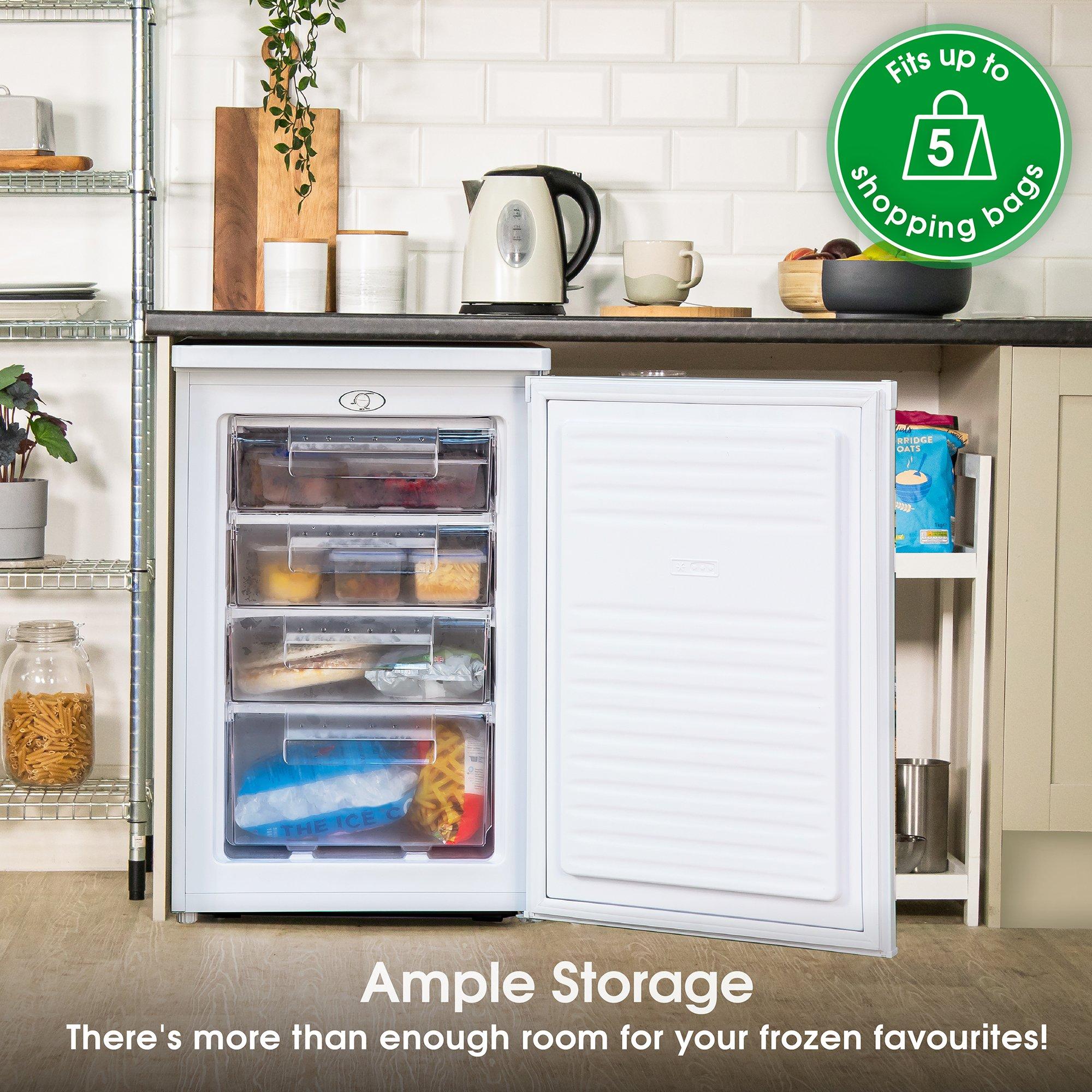 White - Abode - A85UCFZ552E1W 55cm Undercounter Freezer - White - 4