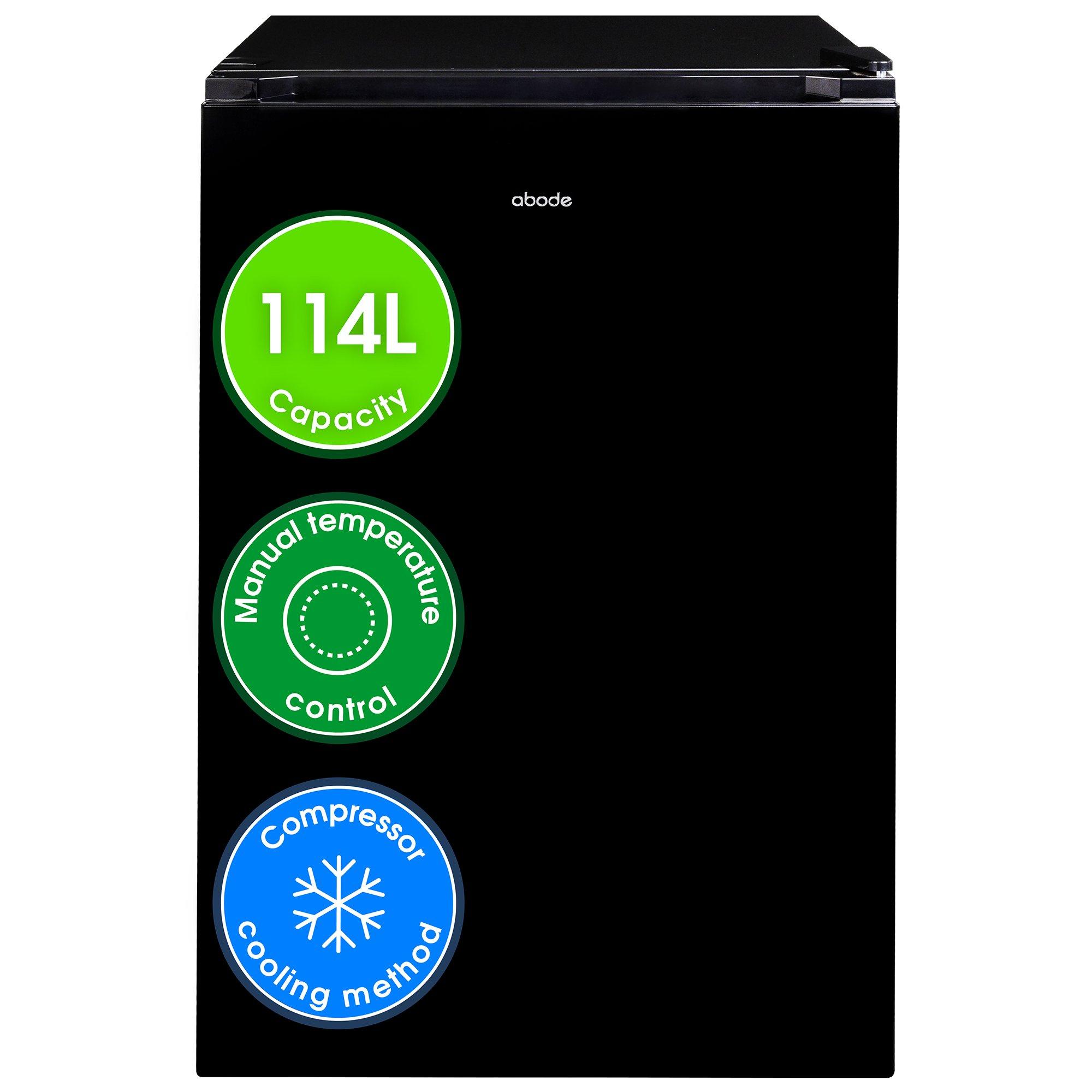 Black - Abode - A85UCLF504E1B 114L Undercounter Larder Fridge - 1
