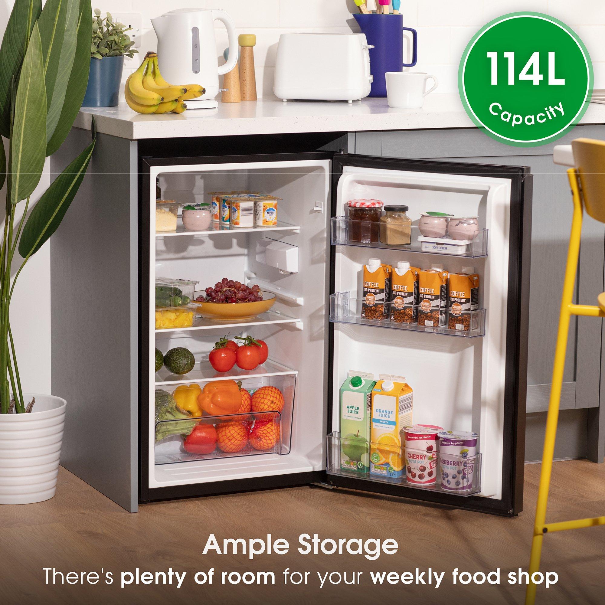 Black - Abode - A85UCLF504E1B 114L Undercounter Larder Fridge - 4