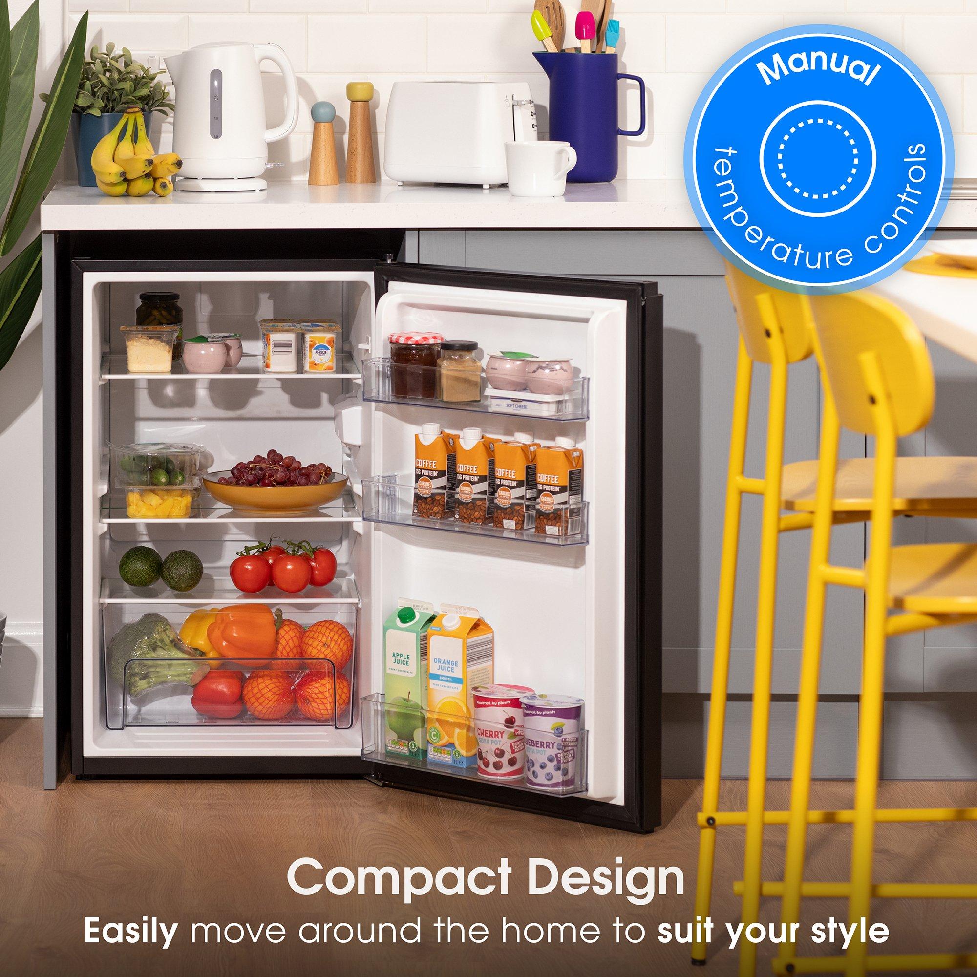 Black - Abode - A85UCLF504E1B 114L Undercounter Larder Fridge - 6