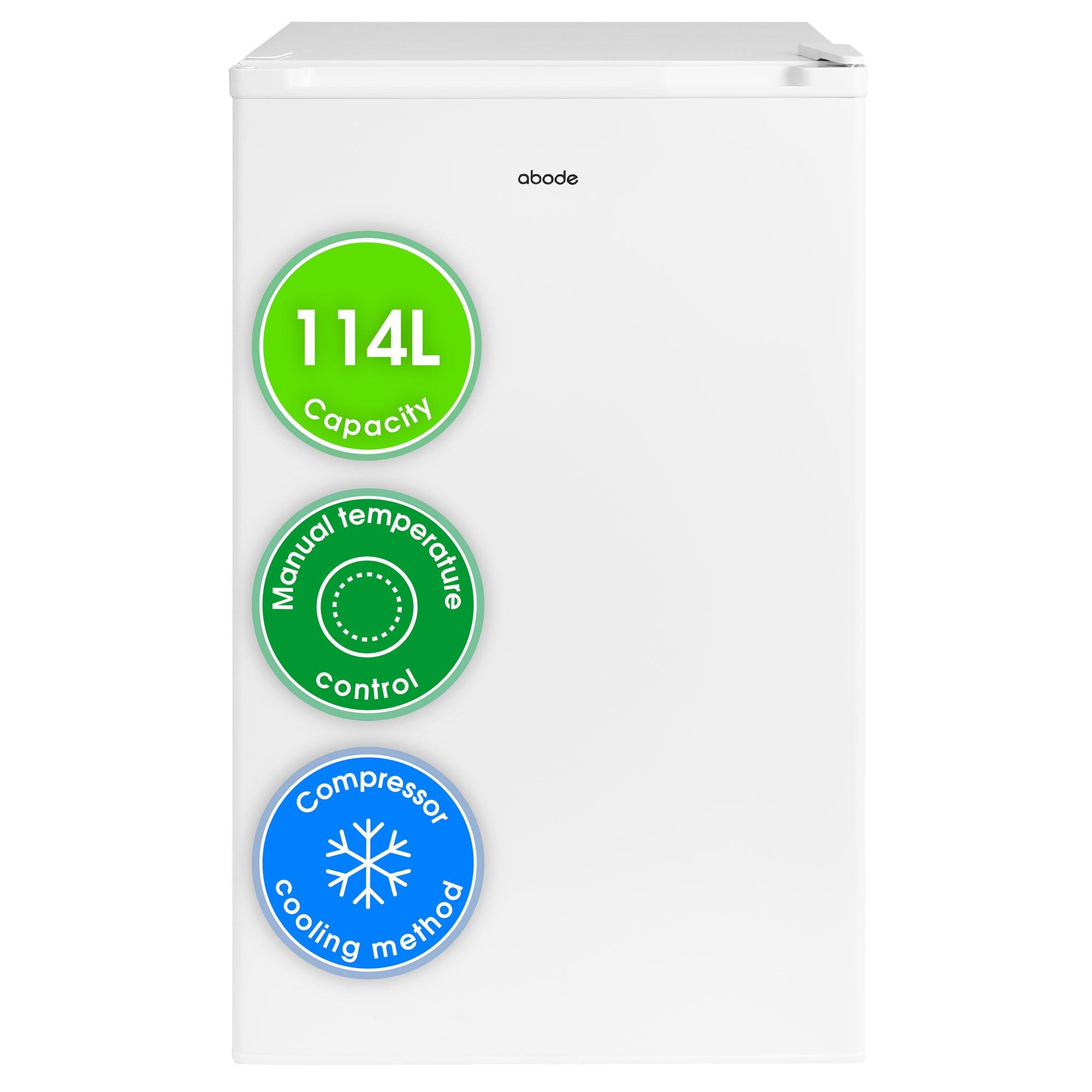 White - Abode - A85UCLF504E1W 114L Undercounter Larder Fridge - 1