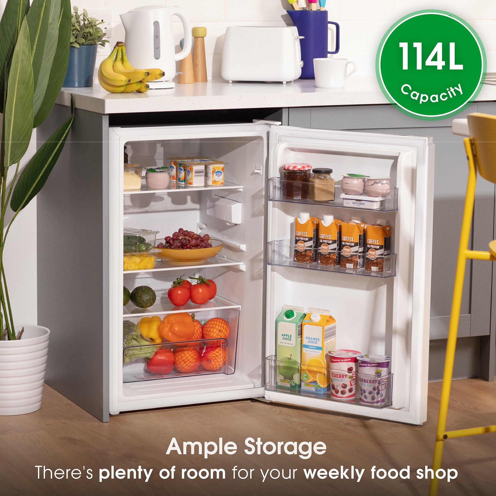 White - Abode - A85UCLF504E1W 114L Undercounter Larder Fridge - 4