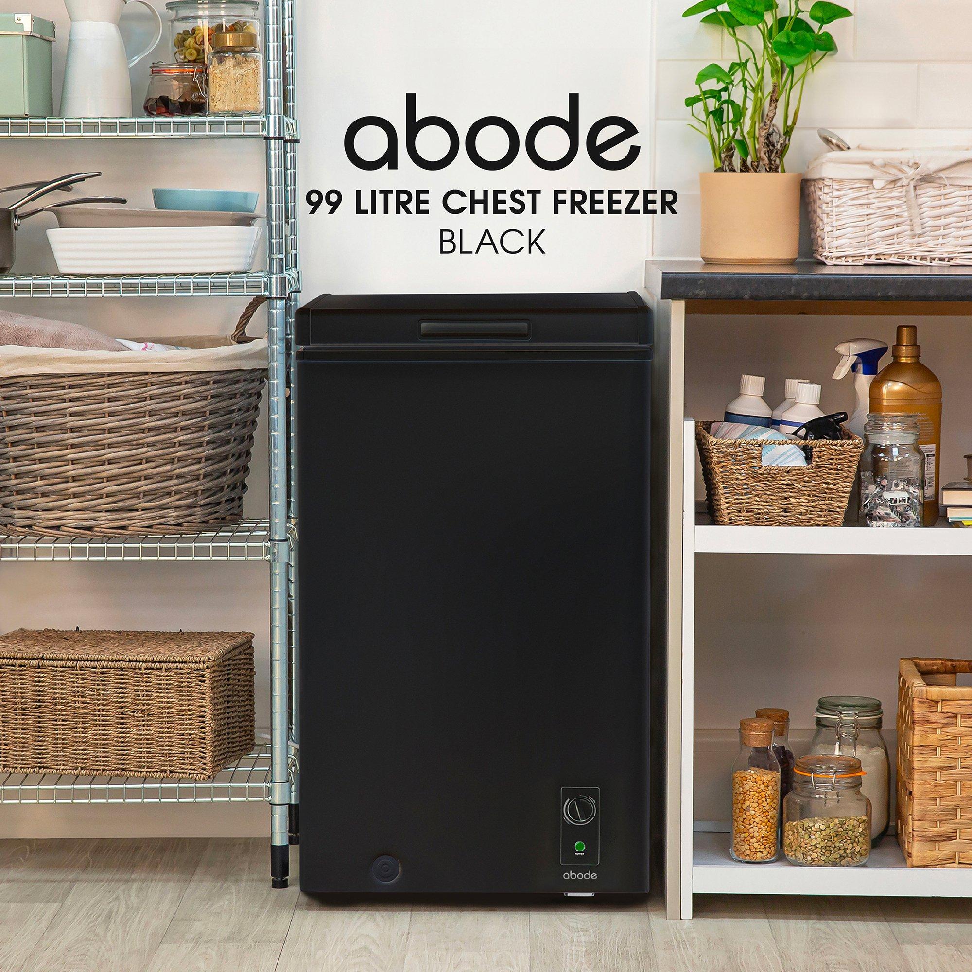 Black - Abode - A99CF0E1B 99L Chest Freezer - Black - 3