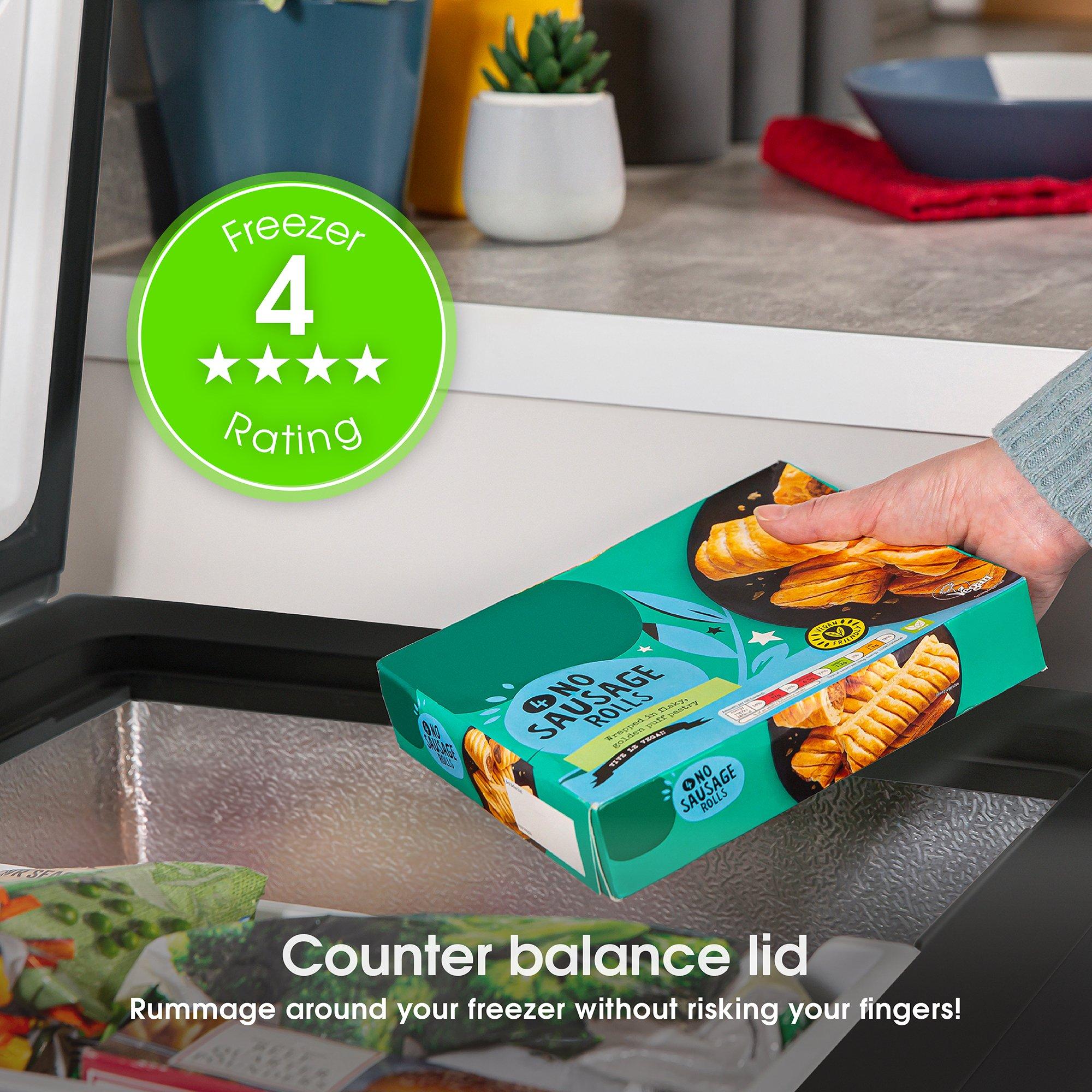 Black - Abode - A99CF0E1B 99L Chest Freezer - Black - 5