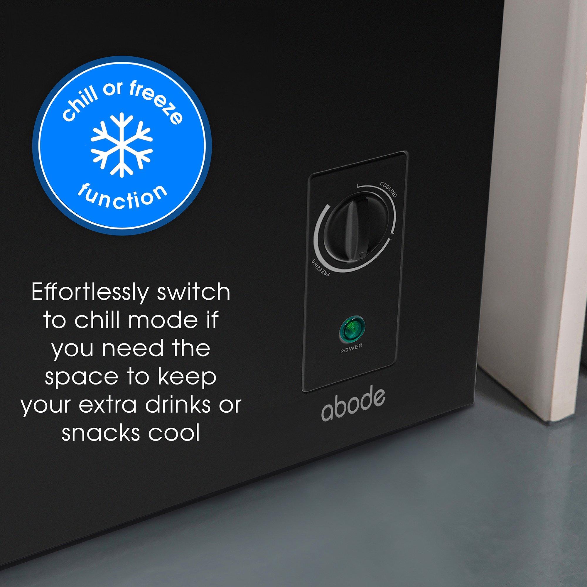 Black - Abode - A99CF0E1B 99L Chest Freezer - Black - 6