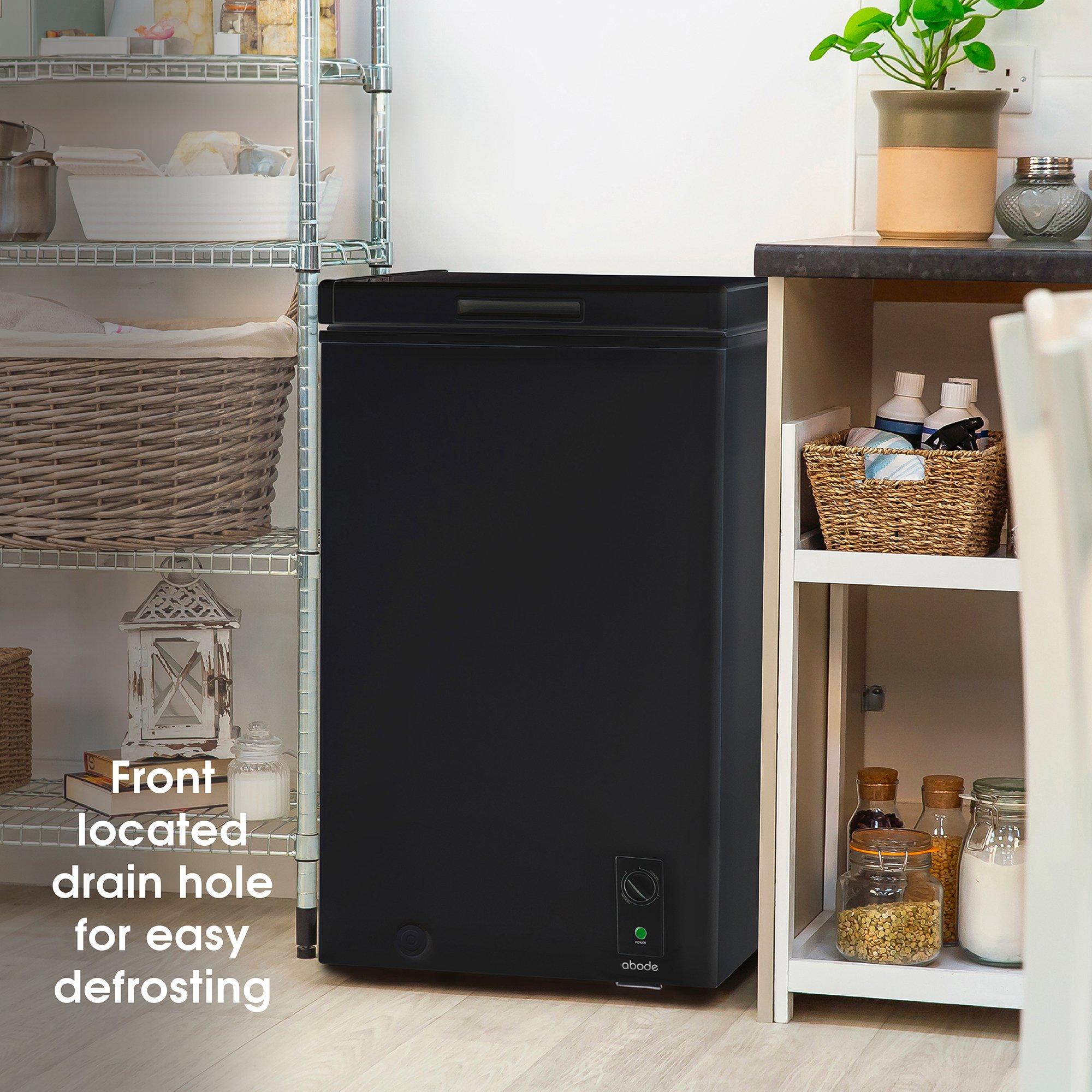 Black - Abode - A99CF0E1B 99L Chest Freezer - Black - 7