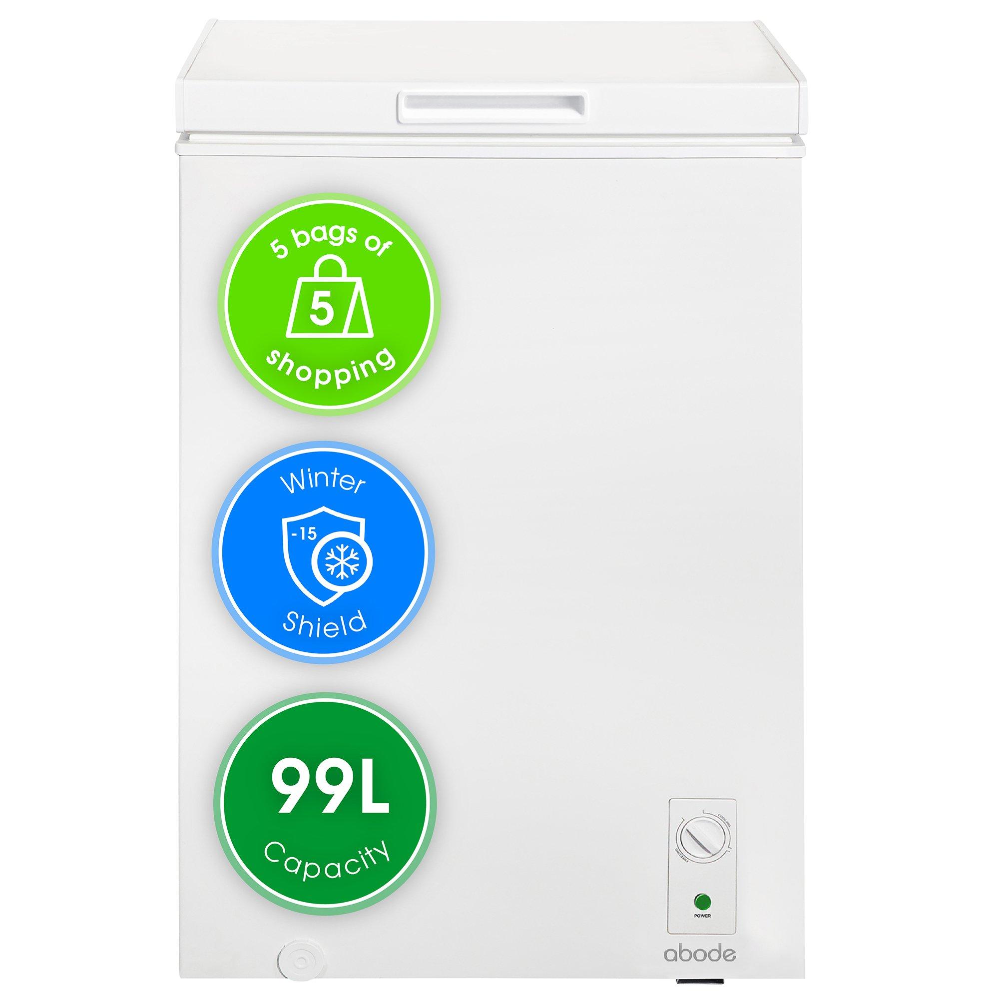 White - Abode - A99CF0E1W 99L Chest Freezer - White - 1