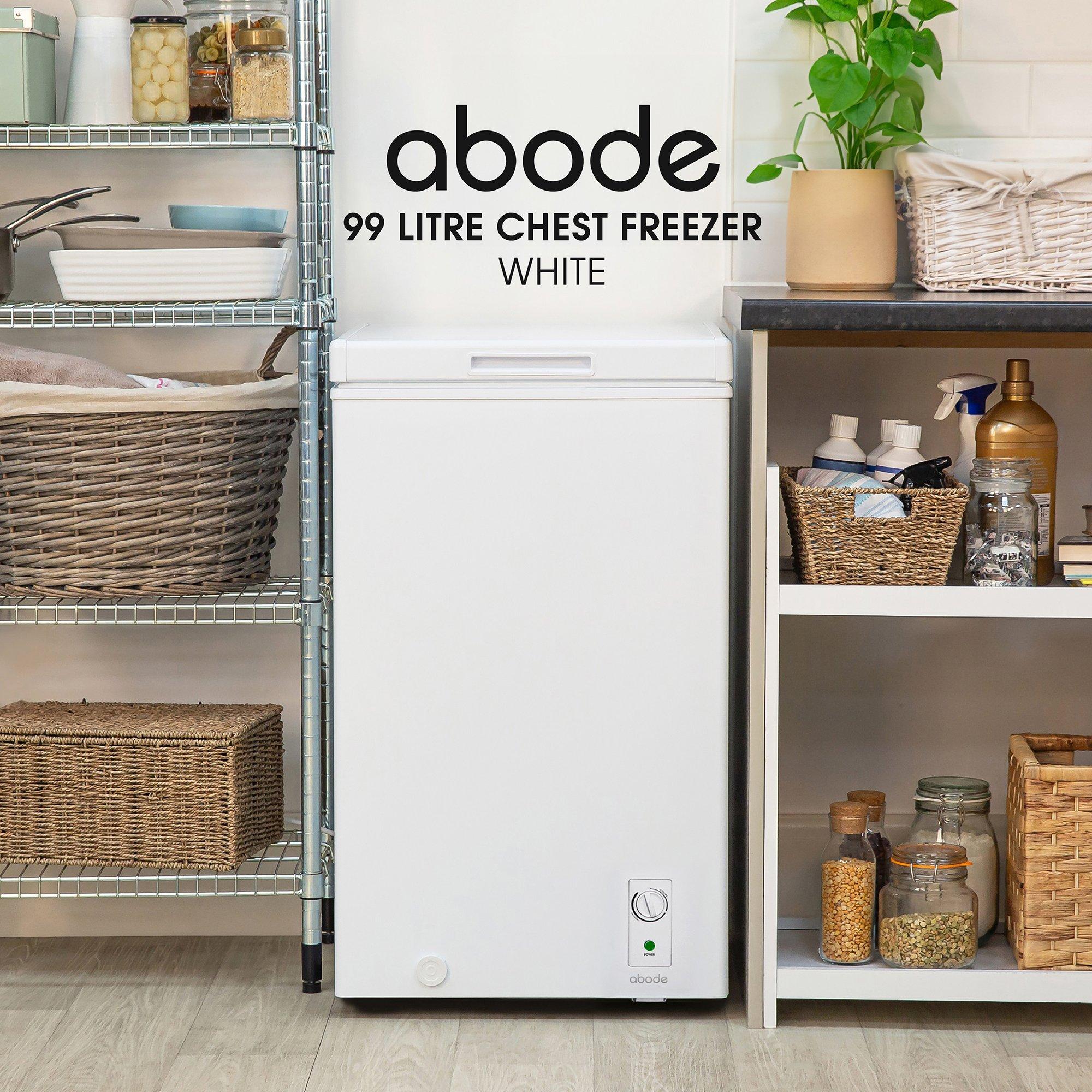 White - Abode - A99CF0E1W 99L Chest Freezer - White - 3