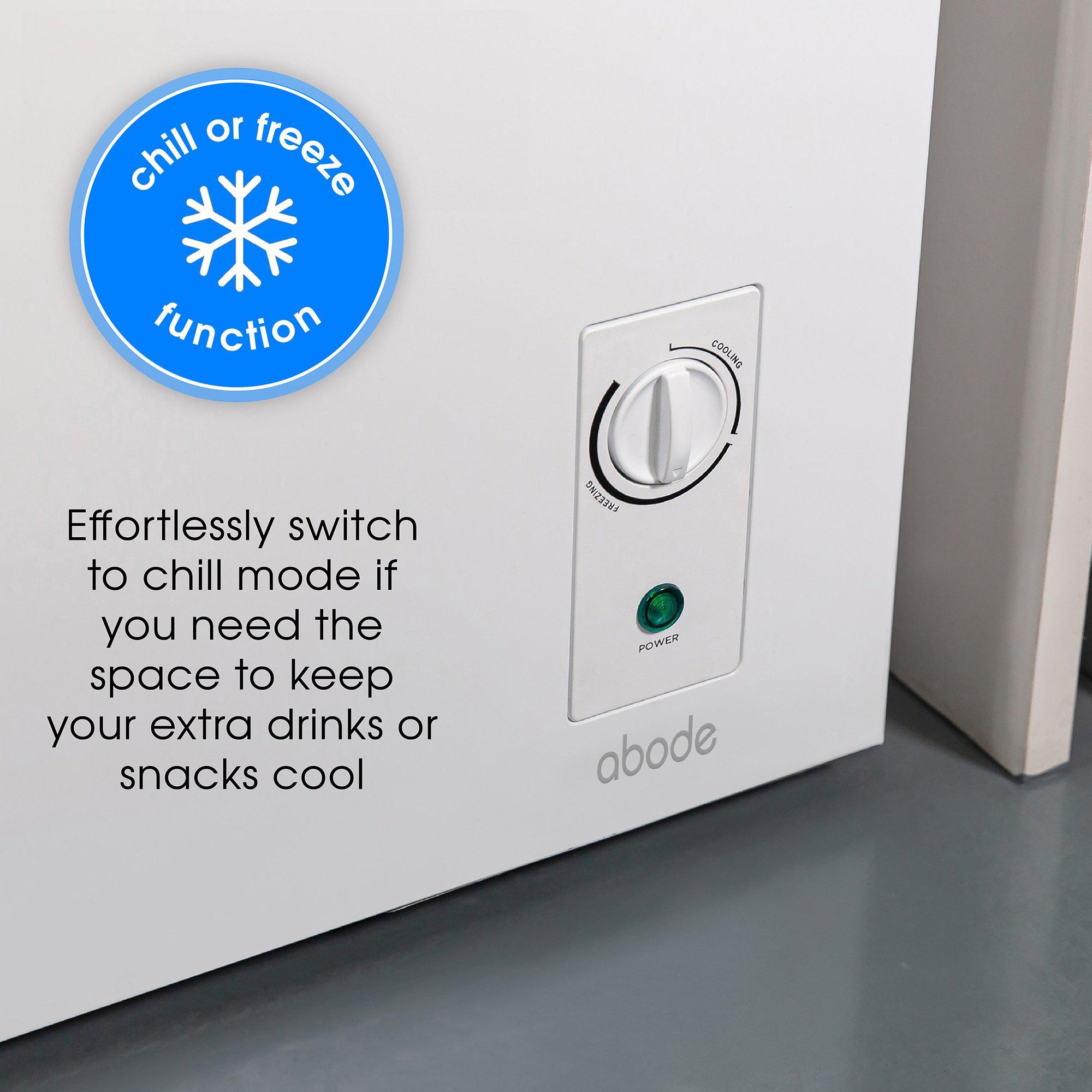 White - Abode - A99CF0E1W 99L Chest Freezer - White - 6