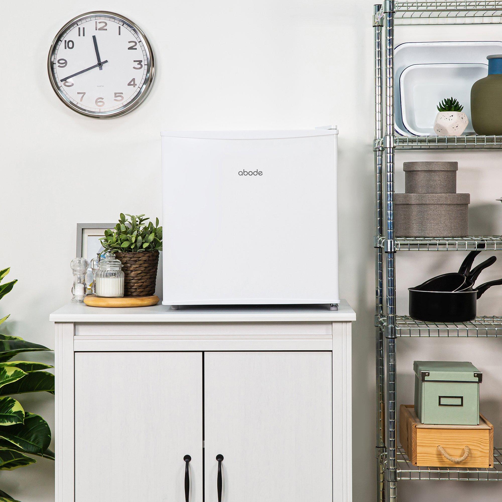 White - Abode - ATTF0E1W 43L Compact Table Top Fridge - White - 2