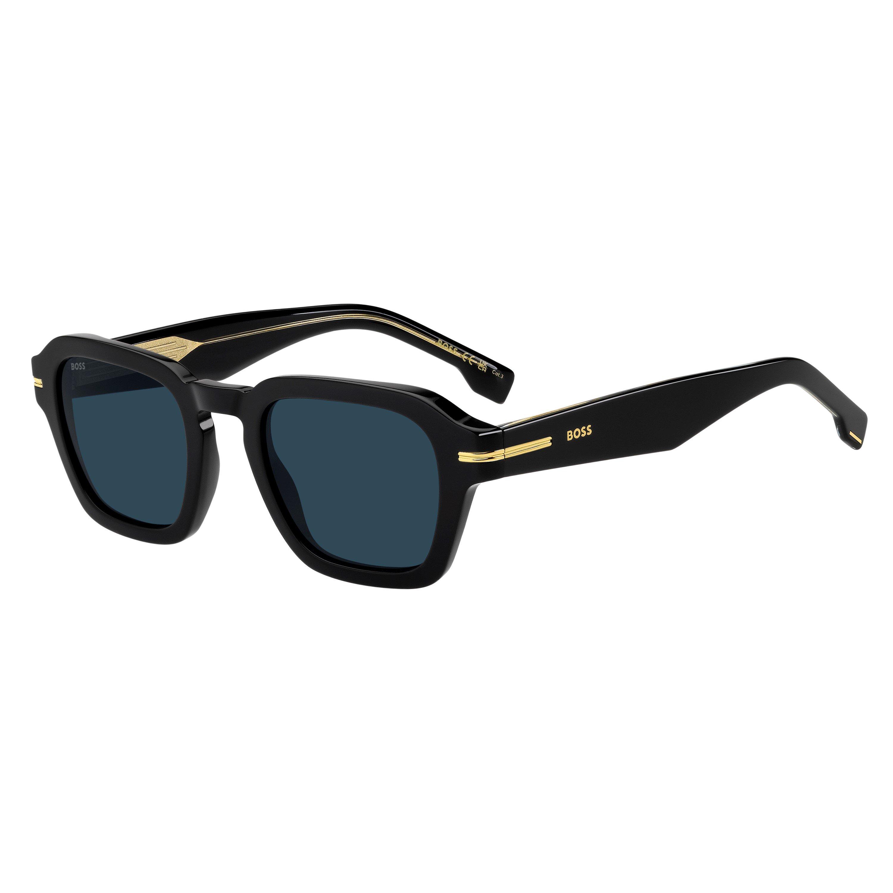 Boss Men's Round Sunglasses - Black