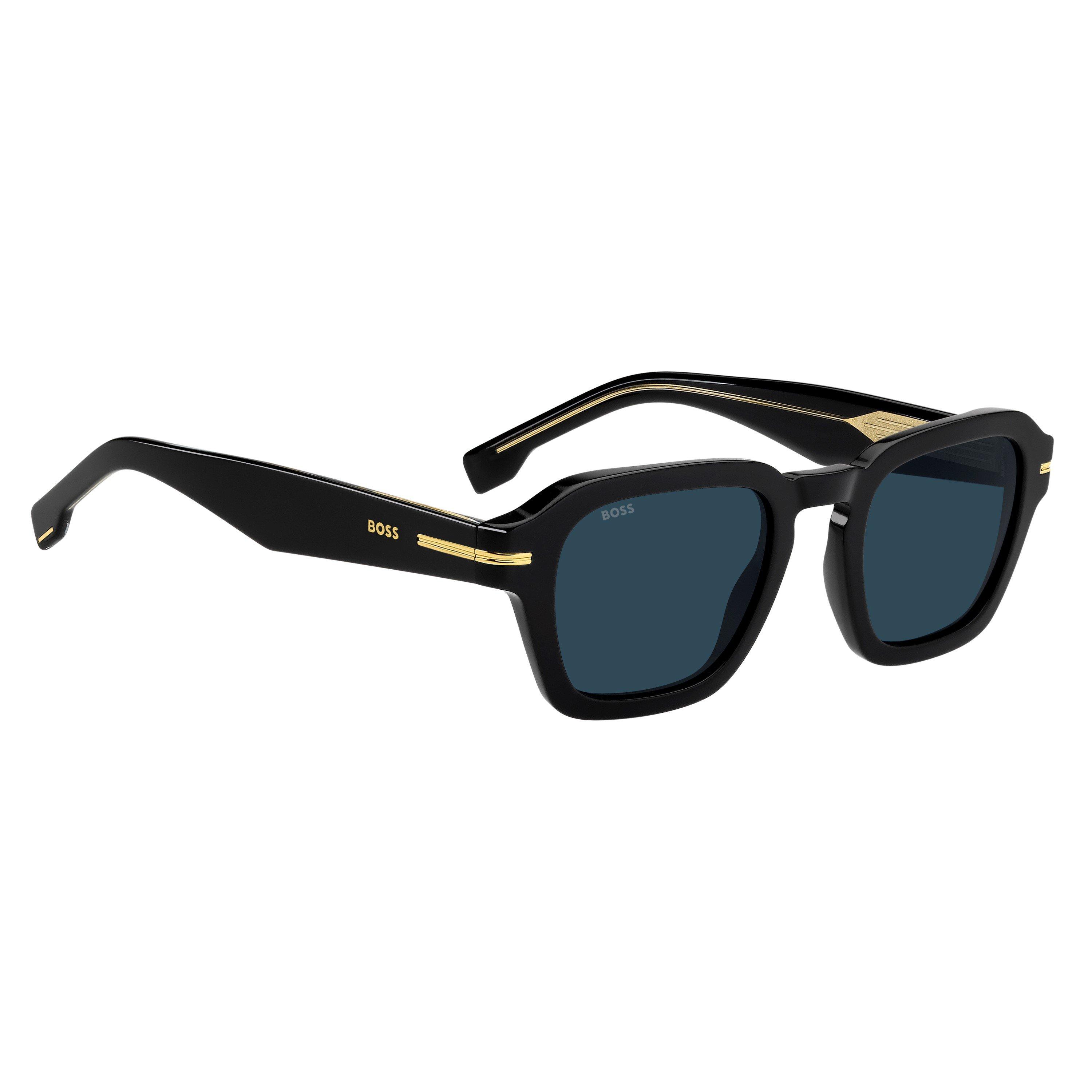 Black - Boss - Men's Round Sunglasses - 2