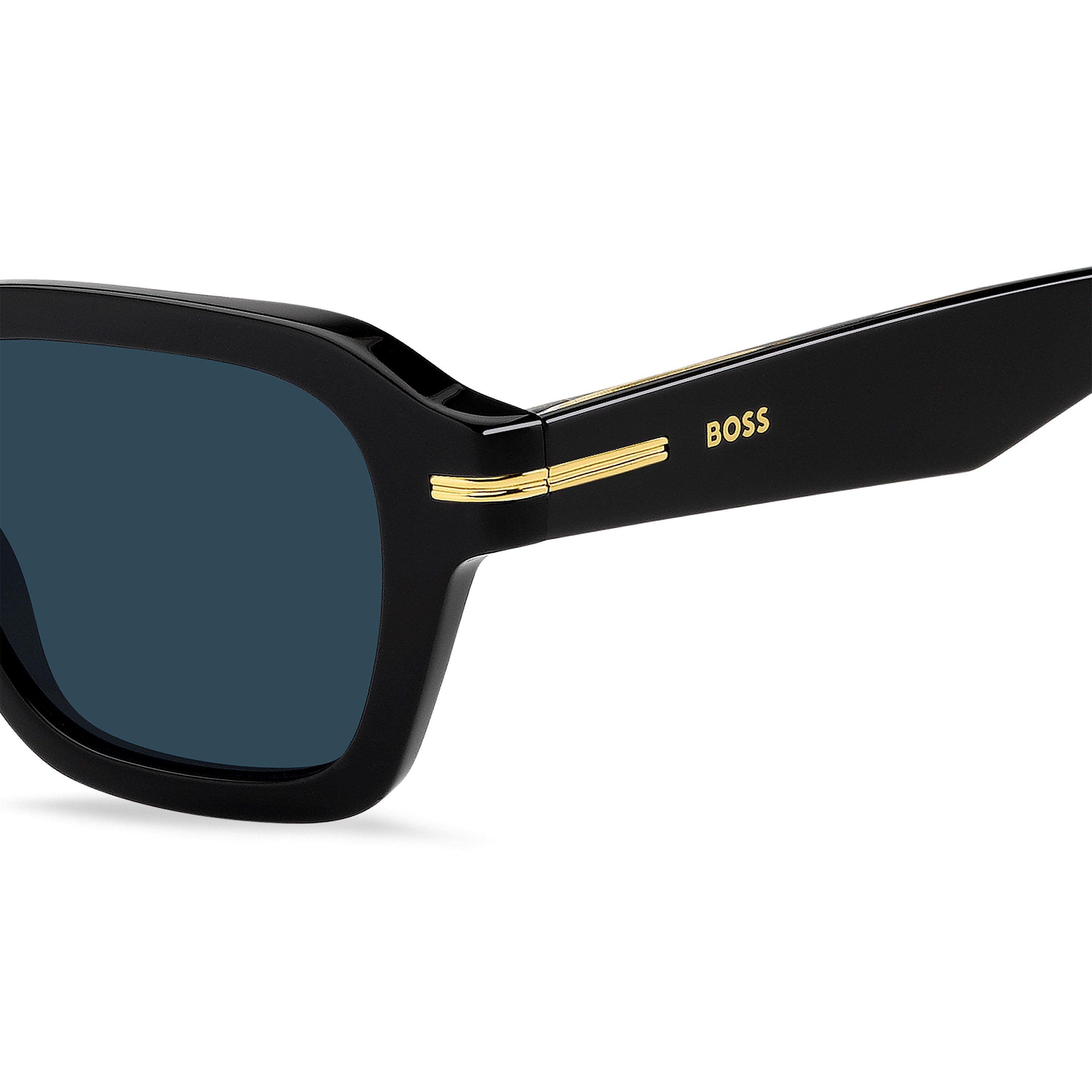 Black - Boss - Men's Round Sunglasses - 3